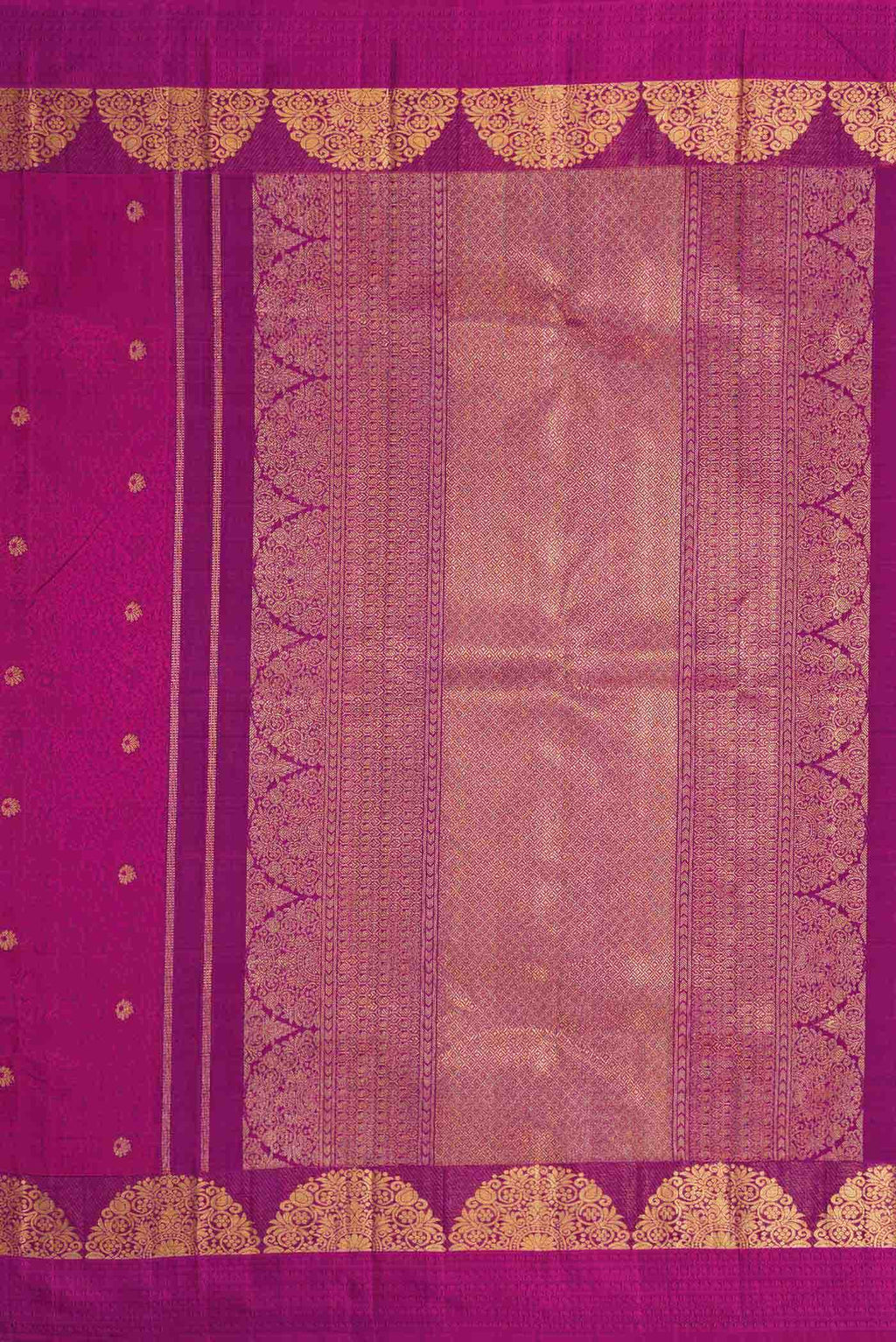 Pure Silk Pure Zari Purple Dual Tone Kanchipuram Saree