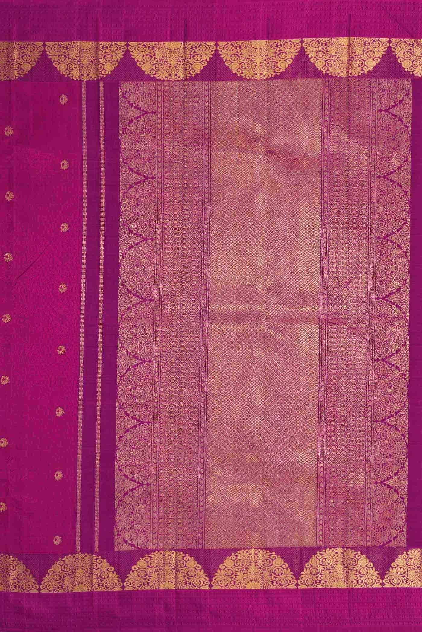 Pure Silk Pure Zari Purple Dual Tone Kanchipuram Saree