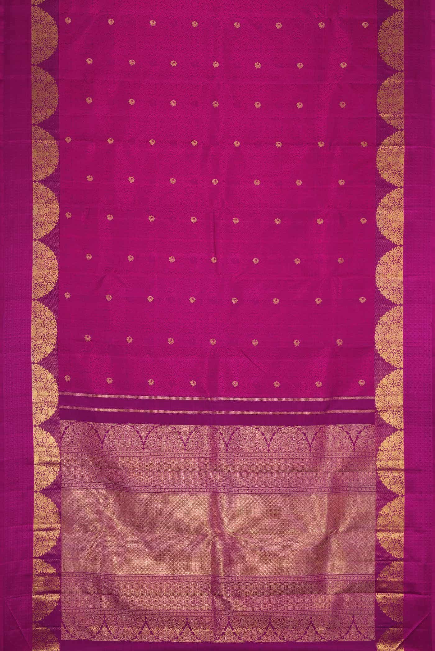 Pure Silk Pure Zari Purple Dual Tone Kanchipuram Saree