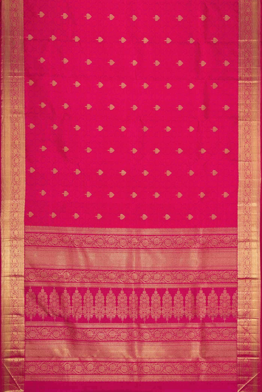 Pure Silk Pure Zari Pink Dual Tone Kanchipuram Saree