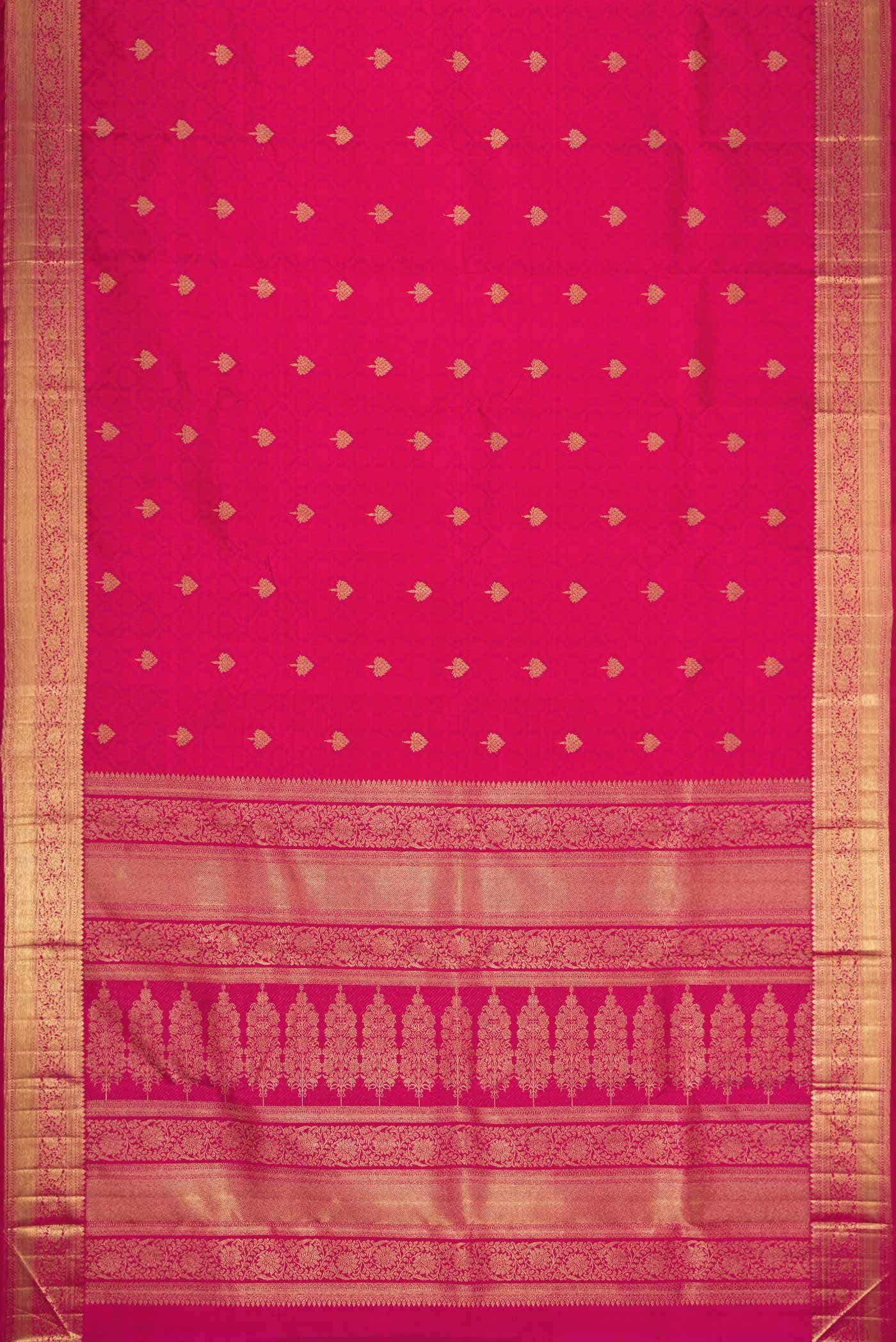Pure Silk Pure Zari Pink Dual Tone Kanchipuram Saree