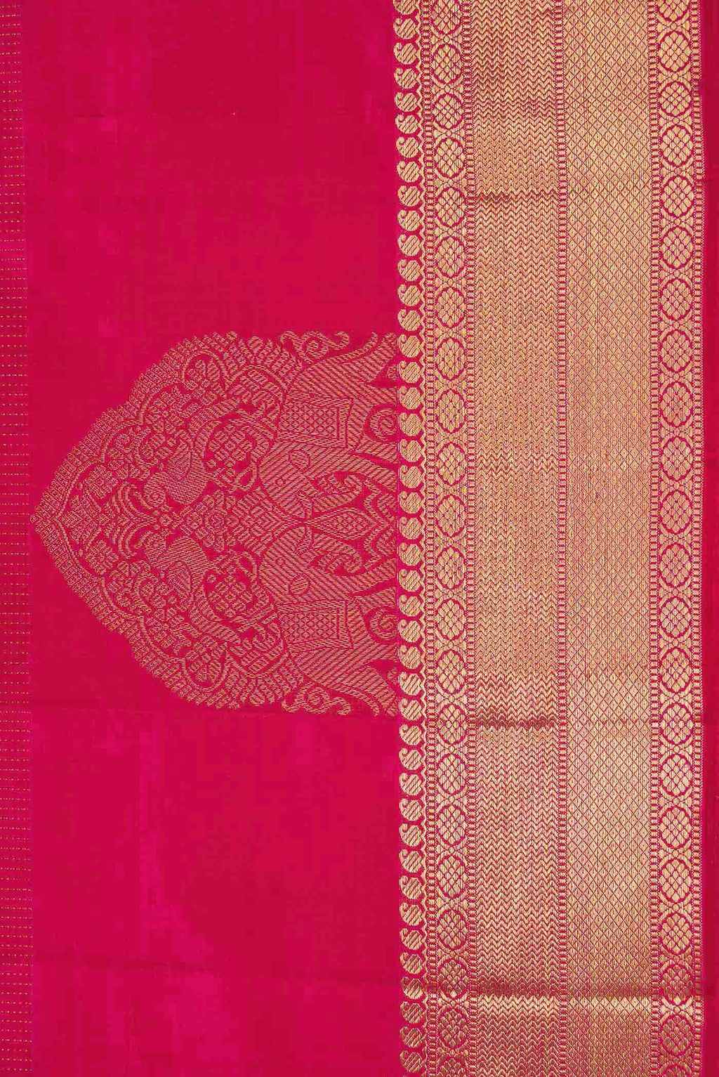Pure Silk Pure Zari Pink Dual Tone Kanchipuram Saree