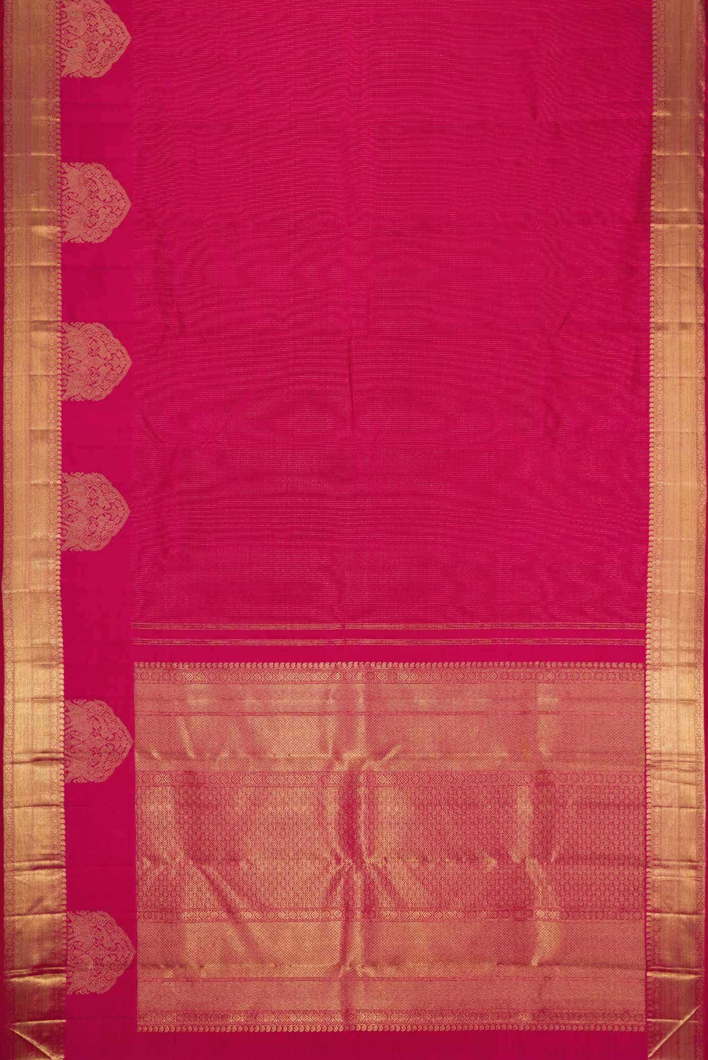 Pure Silk Pure Zari Pink Dual Tone Kanchipuram Saree
