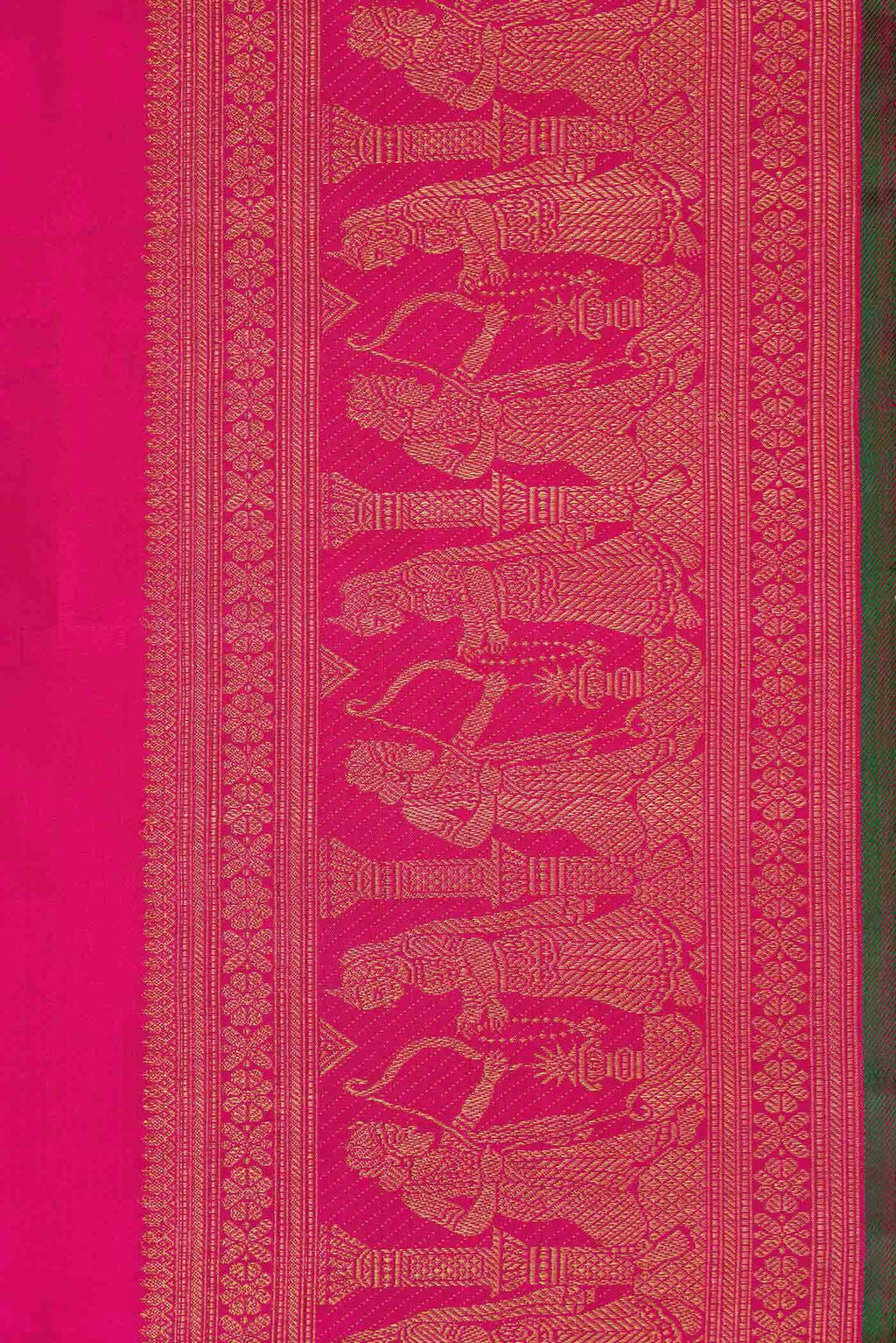 Pure Silk Pure Zari Pink Dual Tone Kanchipuram Saree