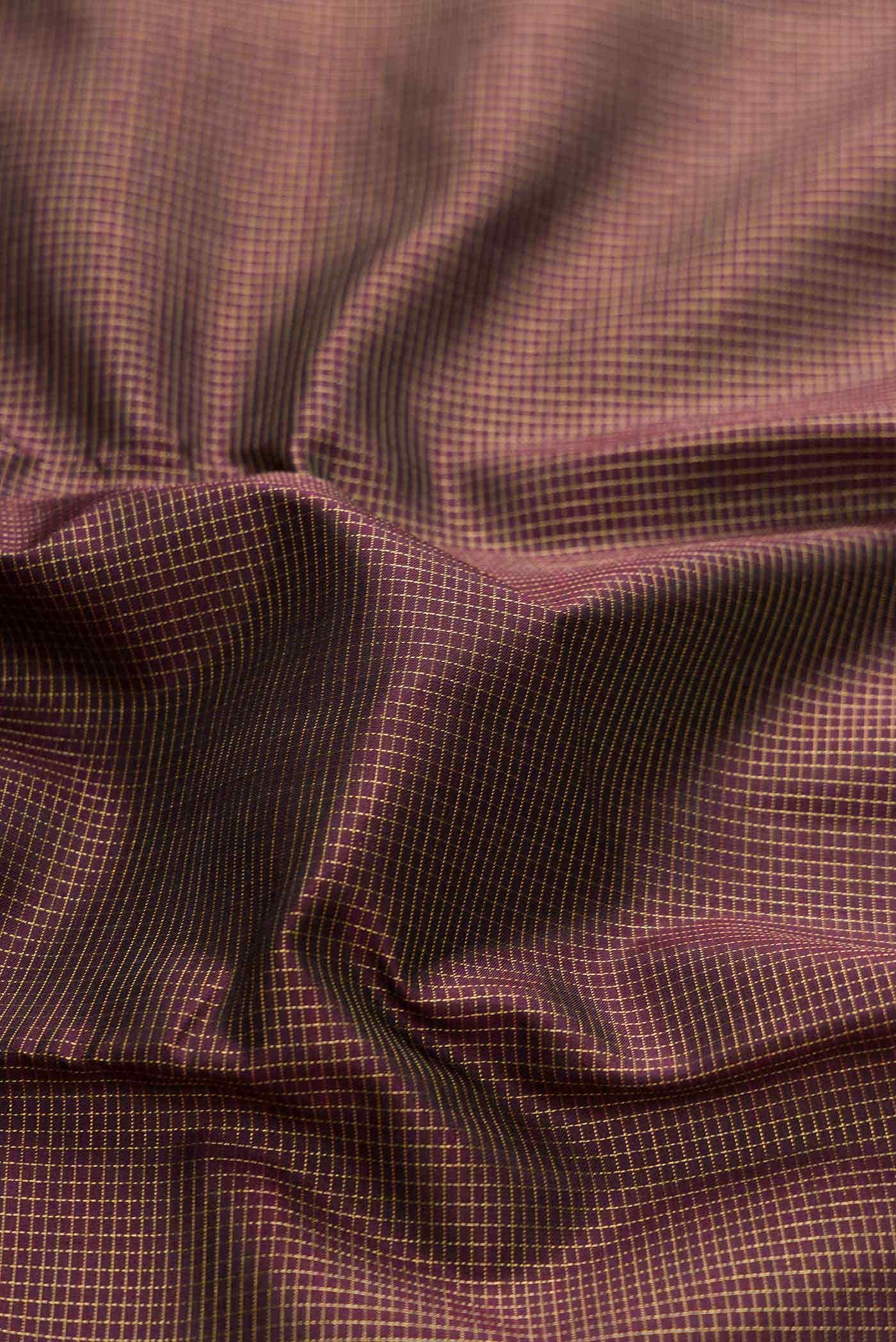 Pure Silk Pure Zari Brown Dual Tone Kanchipuram Saree