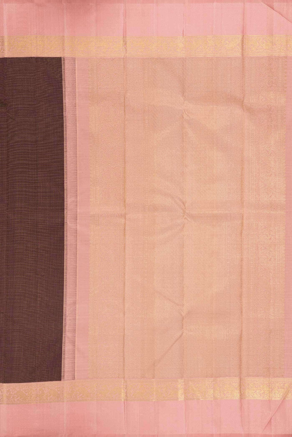 Pure Silk Pure Zari Brown Dual Tone Kanchipuram Saree