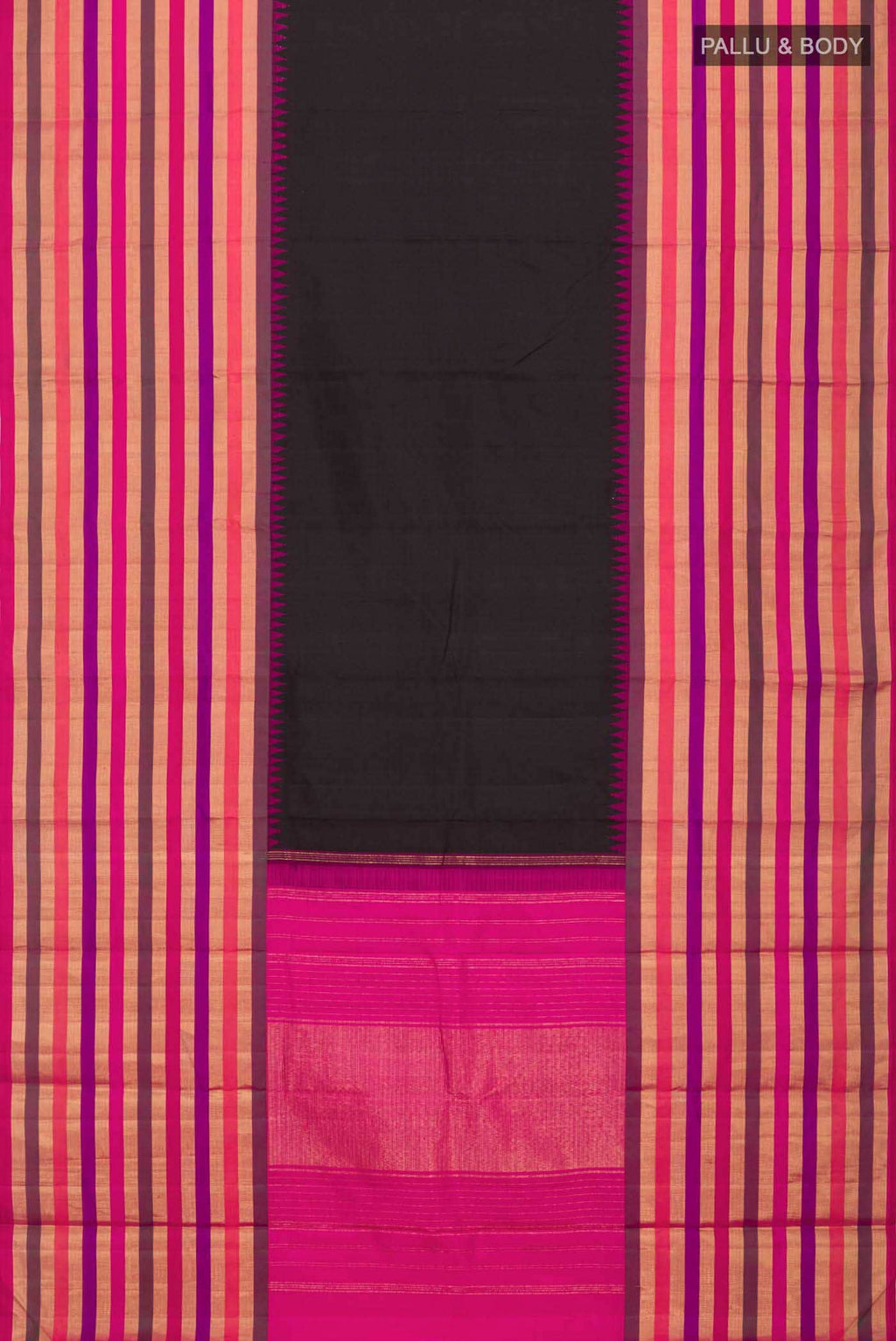 Black Kanchipuram Silk Saree