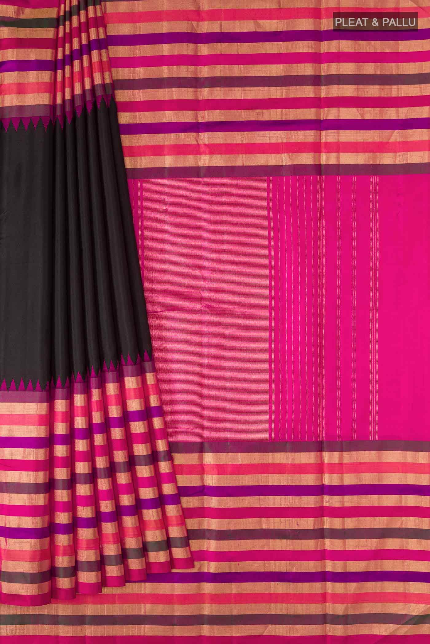 Black Kanchipuram Silk Saree