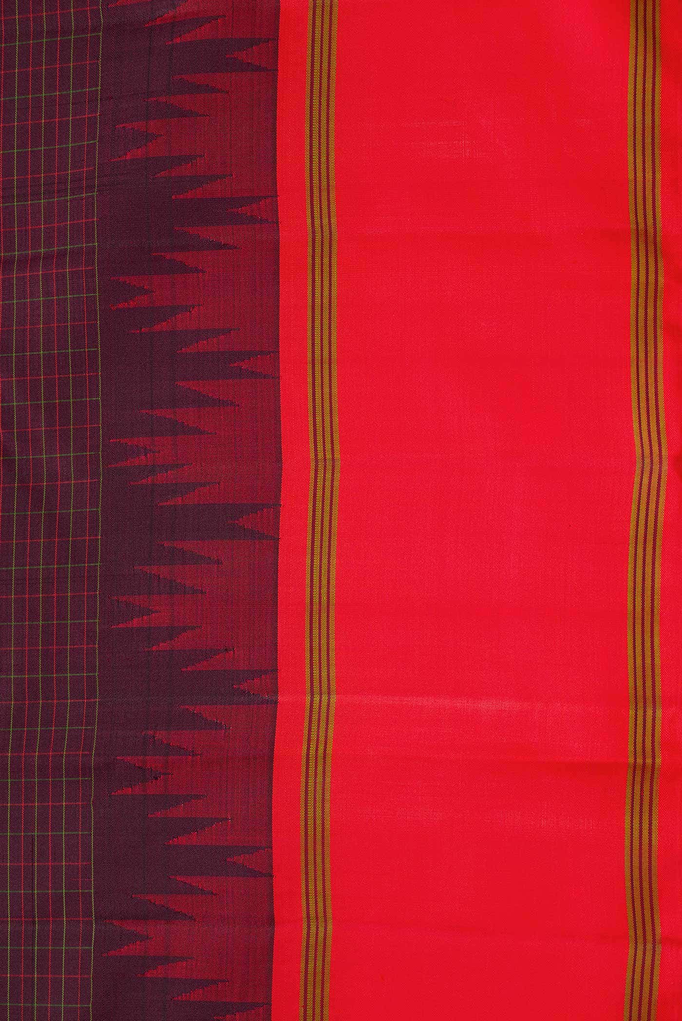 Coffee Brown Dual Tone Kanchipuram Silk Saree