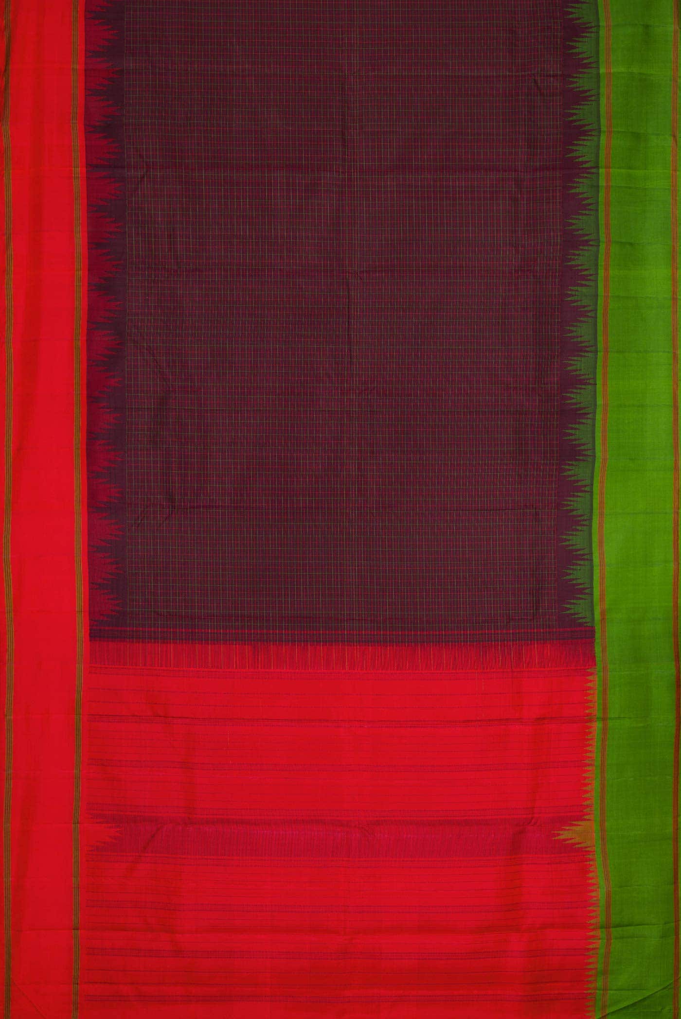 Coffee Brown Dual Tone Kanchipuram Silk Saree