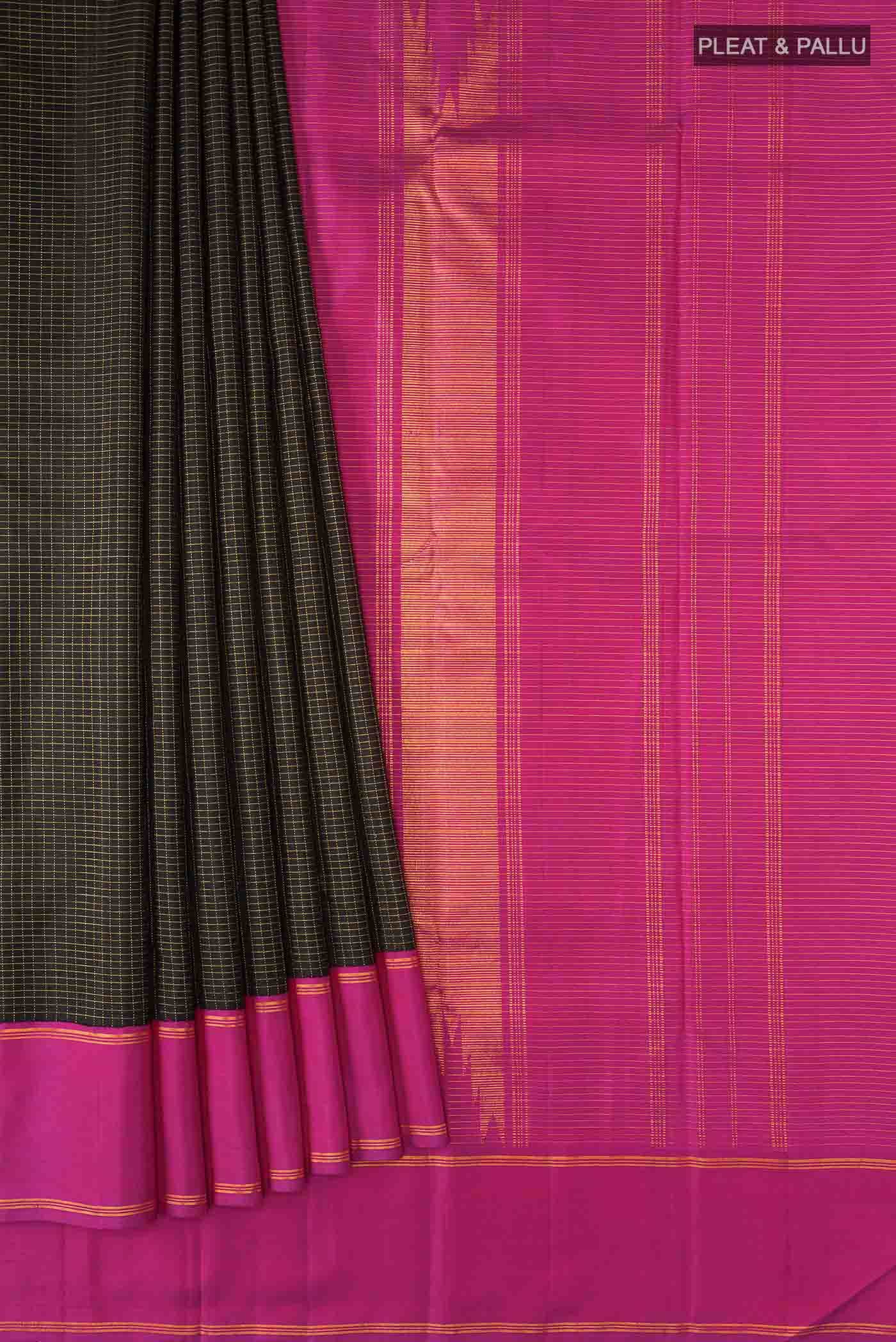Black Kanchipuram Silk Saree