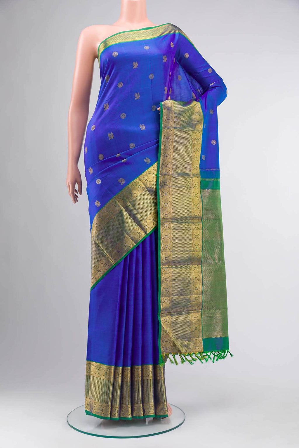 Blue Kanchipuram Silk Saree