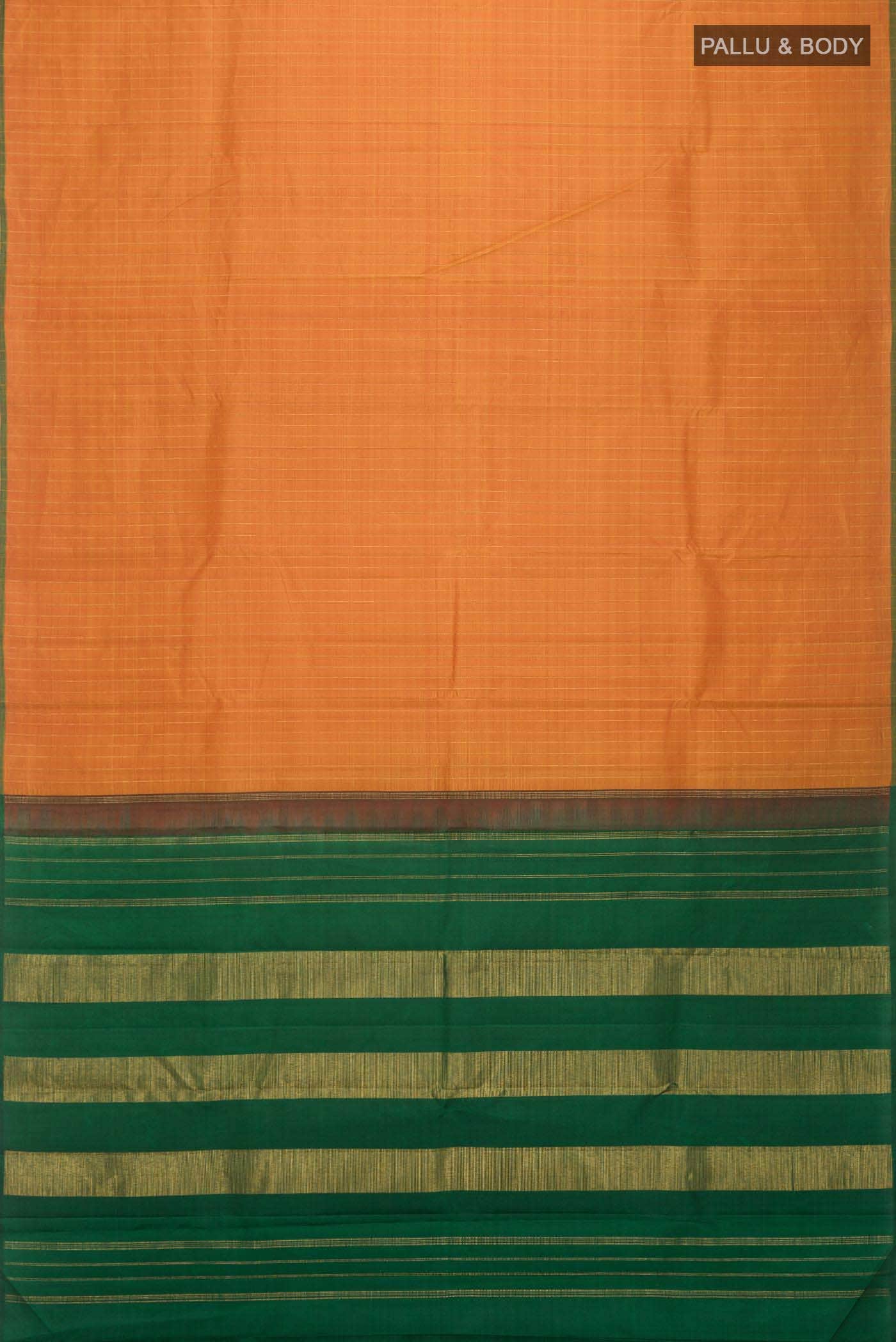 Orange Kanchipuram Silk Saree