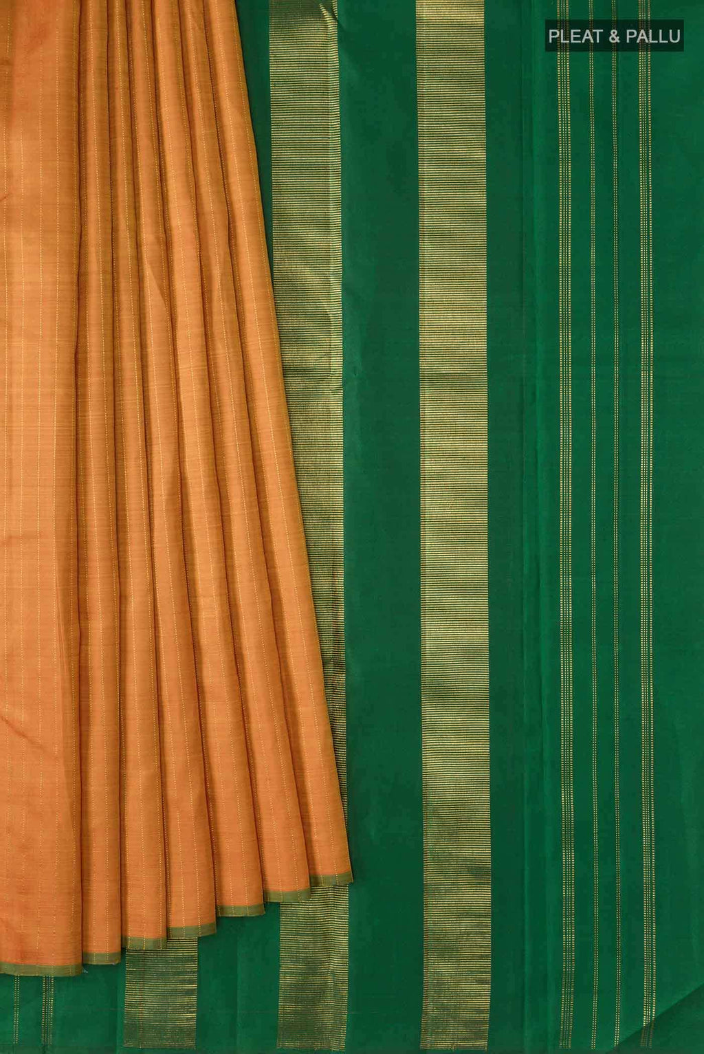 Orange Kanchipuram Silk Saree