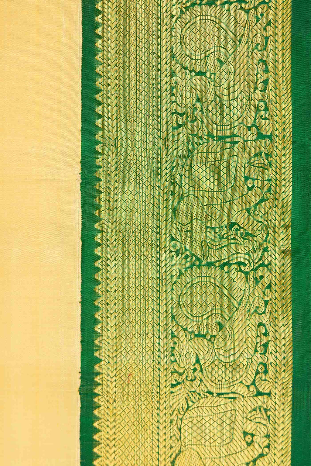 Pure Silk Pure Zari Sandal Dual Tone Kanchipuram Saree