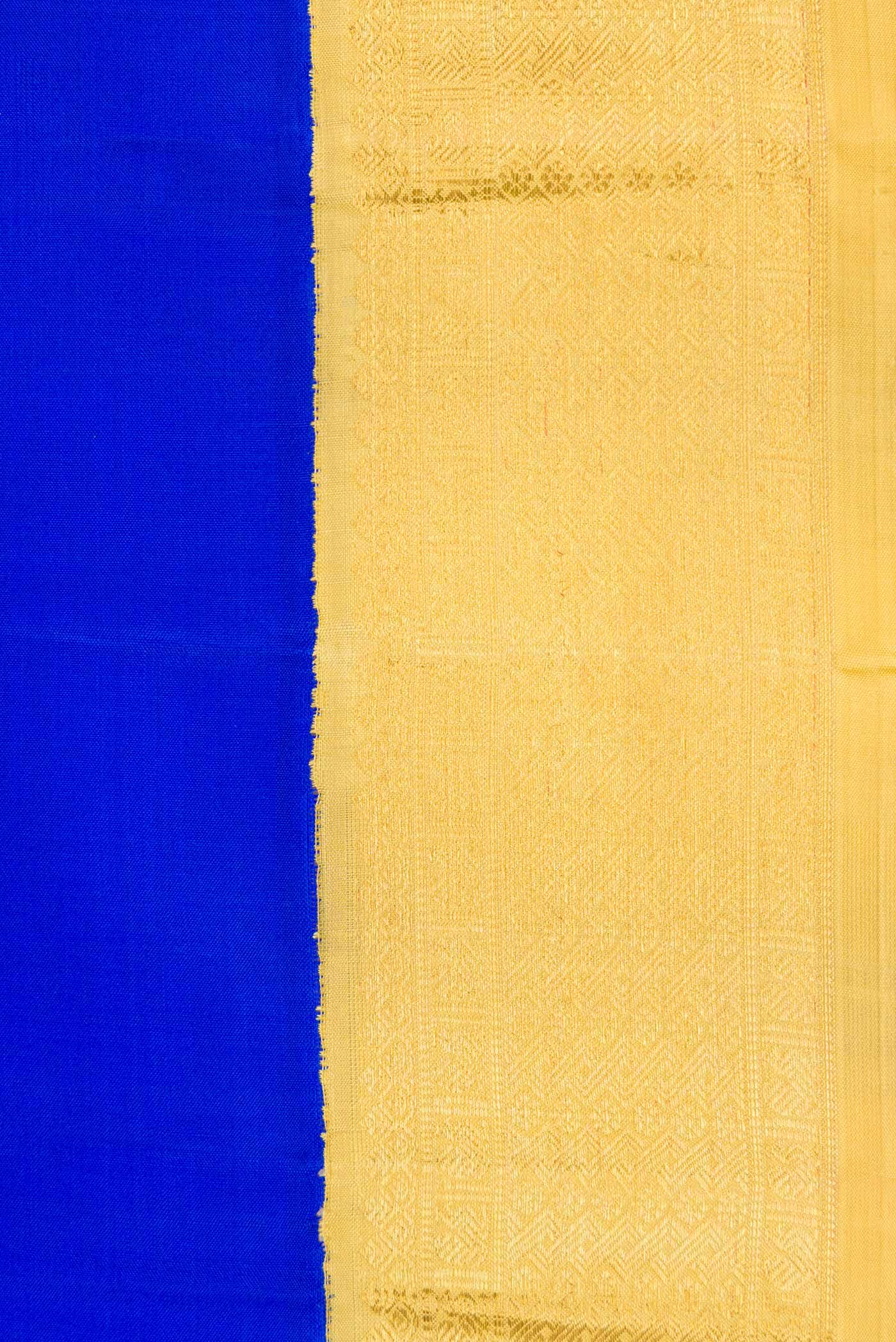 Pure Silk Pure Zari Royal Blue Dual Tone Kanchipuram Saree
