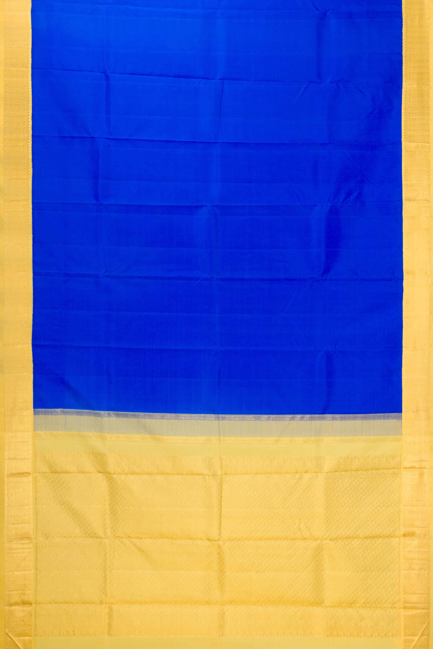 Pure Silk Pure Zari Royal Blue Dual Tone Kanchipuram Saree