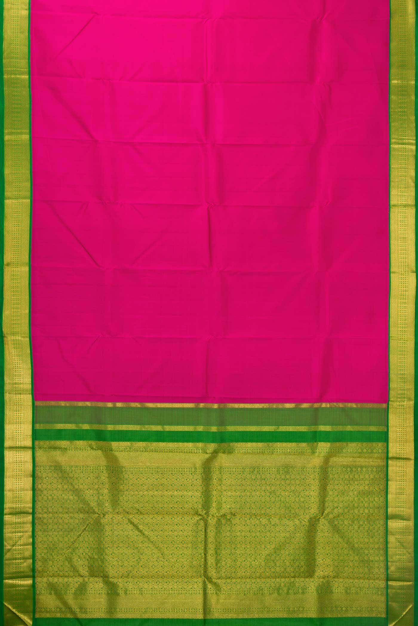 Pure Silk Pure Zari Pink Dual Tone Kanchipuram Saree