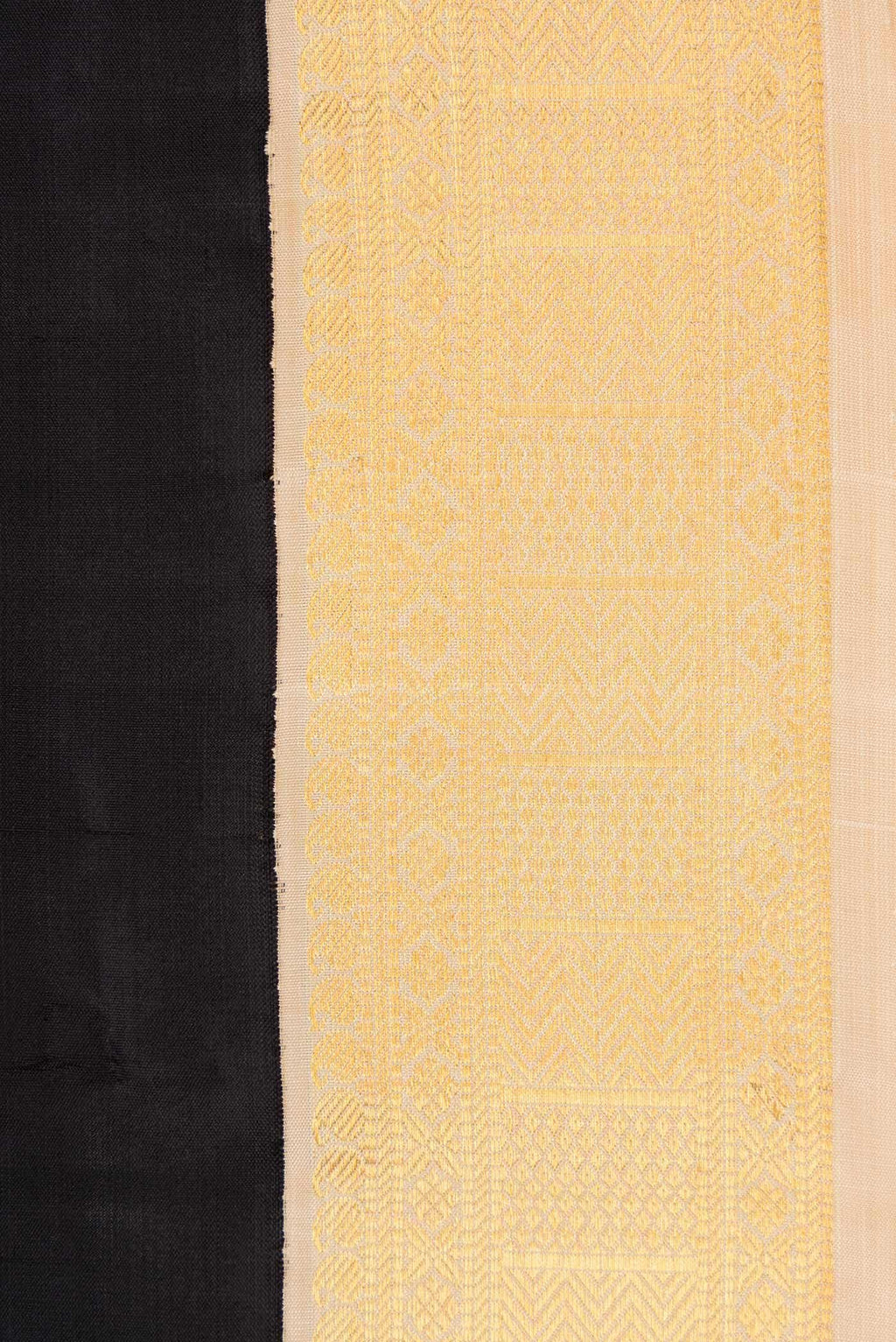 Pure Silk Pure Zari Black Kanchipuram Saree