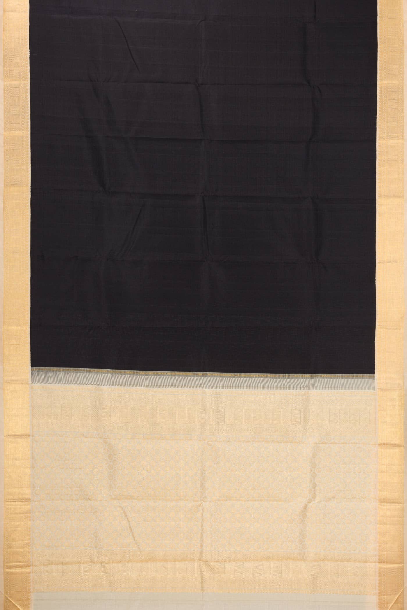 Pure Silk Pure Zari Black Kanchipuram Saree