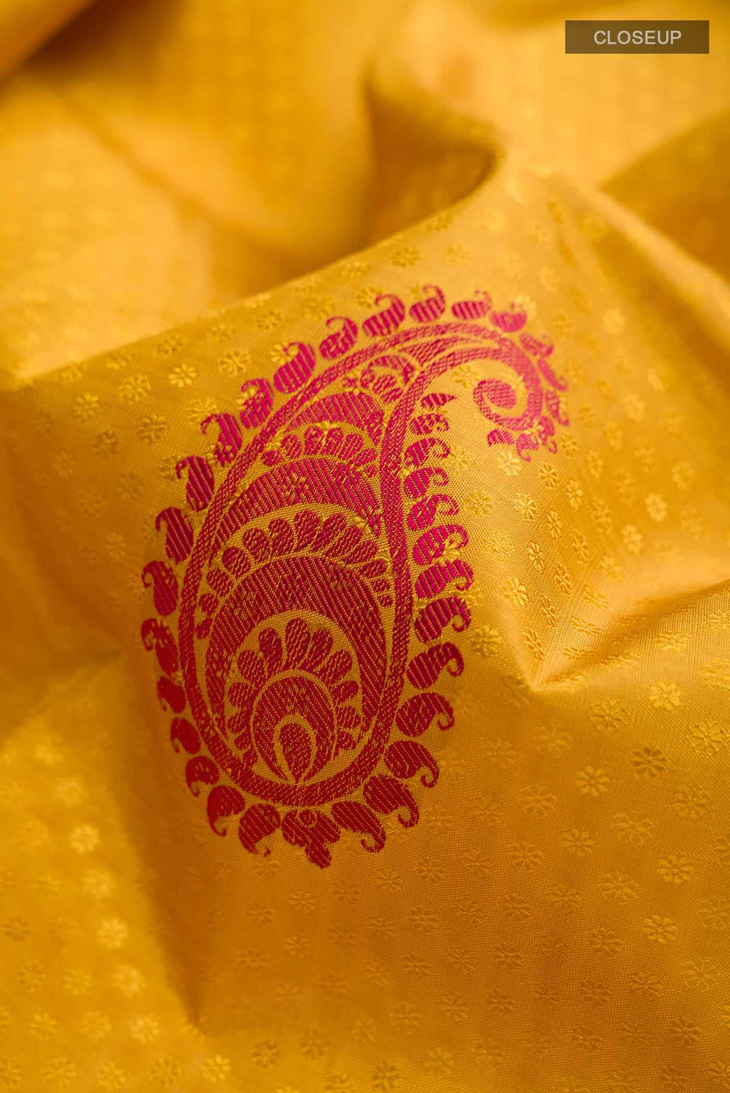 Yellow Kanchipuram Silk Saree