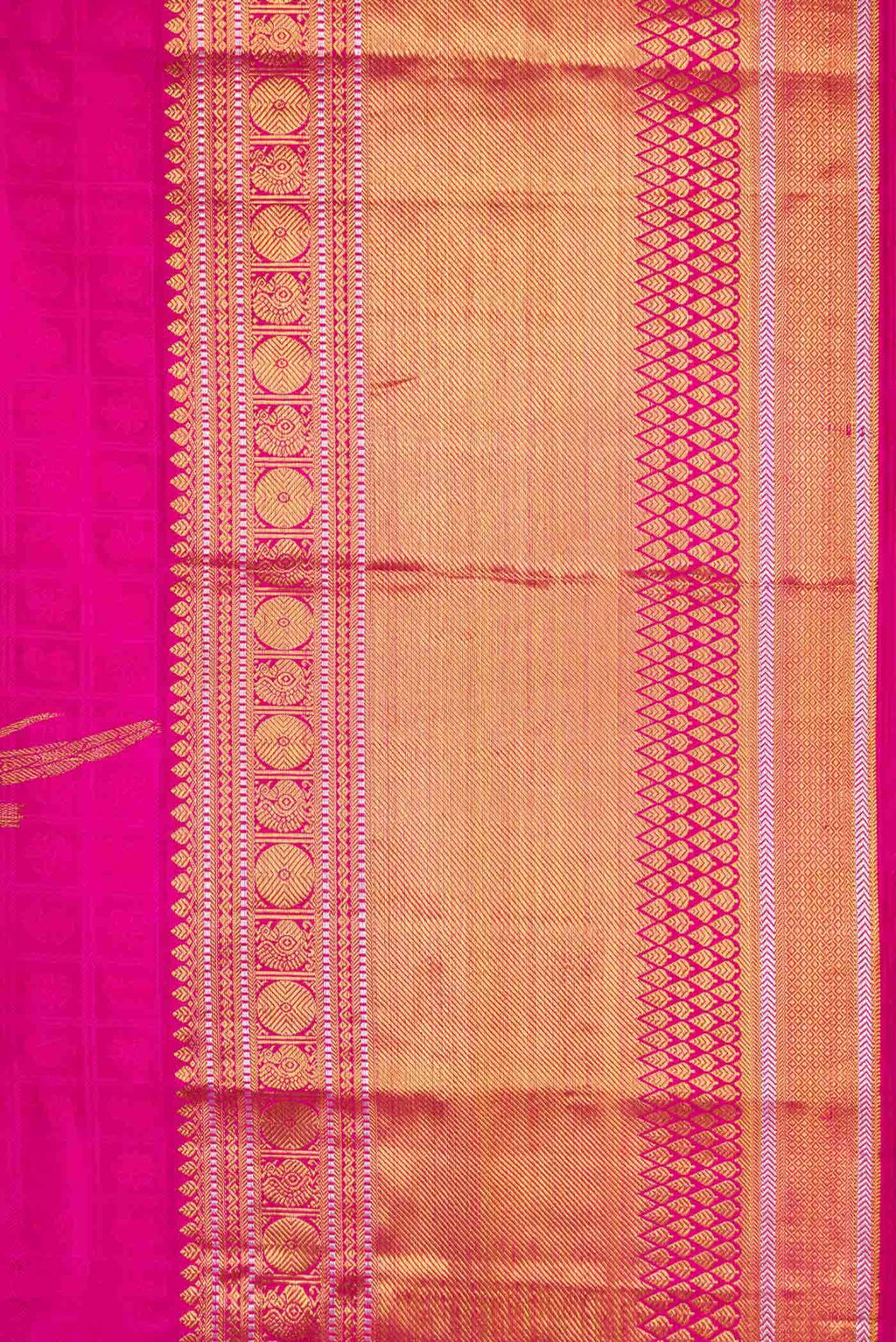 Pure Silk Pure Zari Pink Dual Tone Kanchipuram Saree