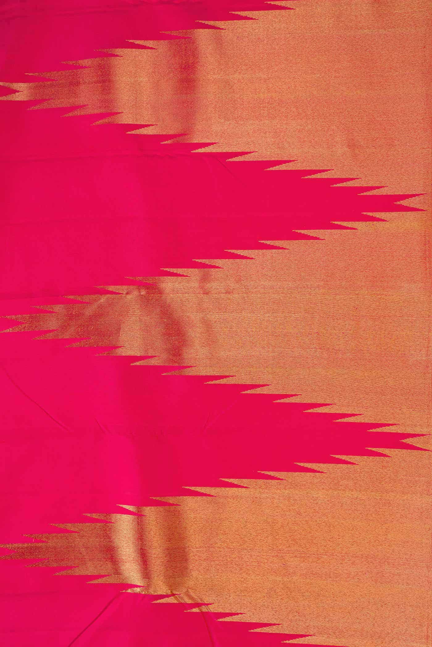 Pure Silk Pure Zari Pink Dual Tone Kanchipuram Saree