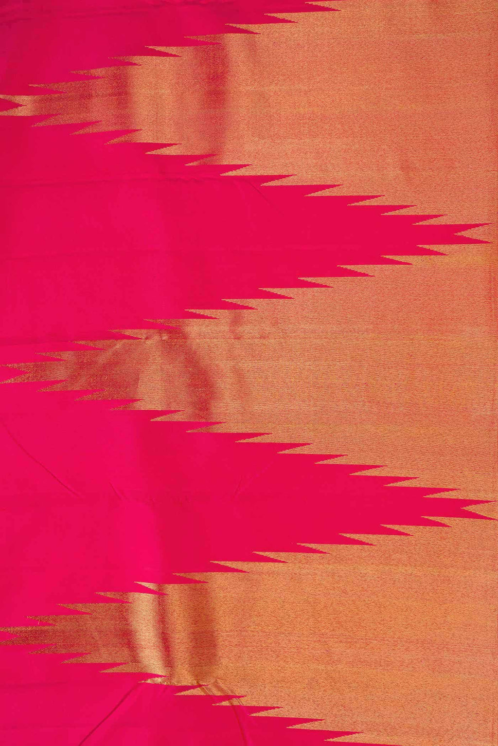 Pure Silk Pure Zari Pink Dual Tone Kanchipuram Saree