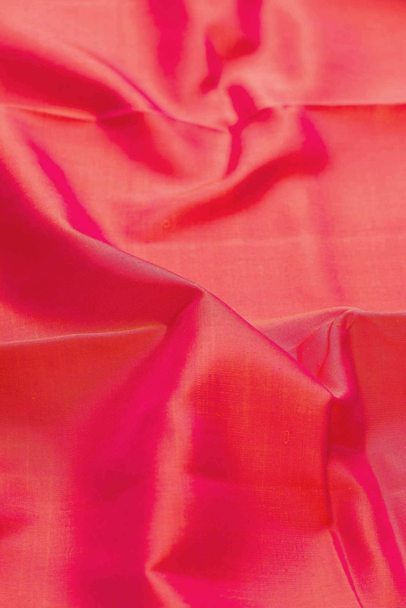 Pure Silk Pure Zari Coral Dual Tone Kanchipuram Saree