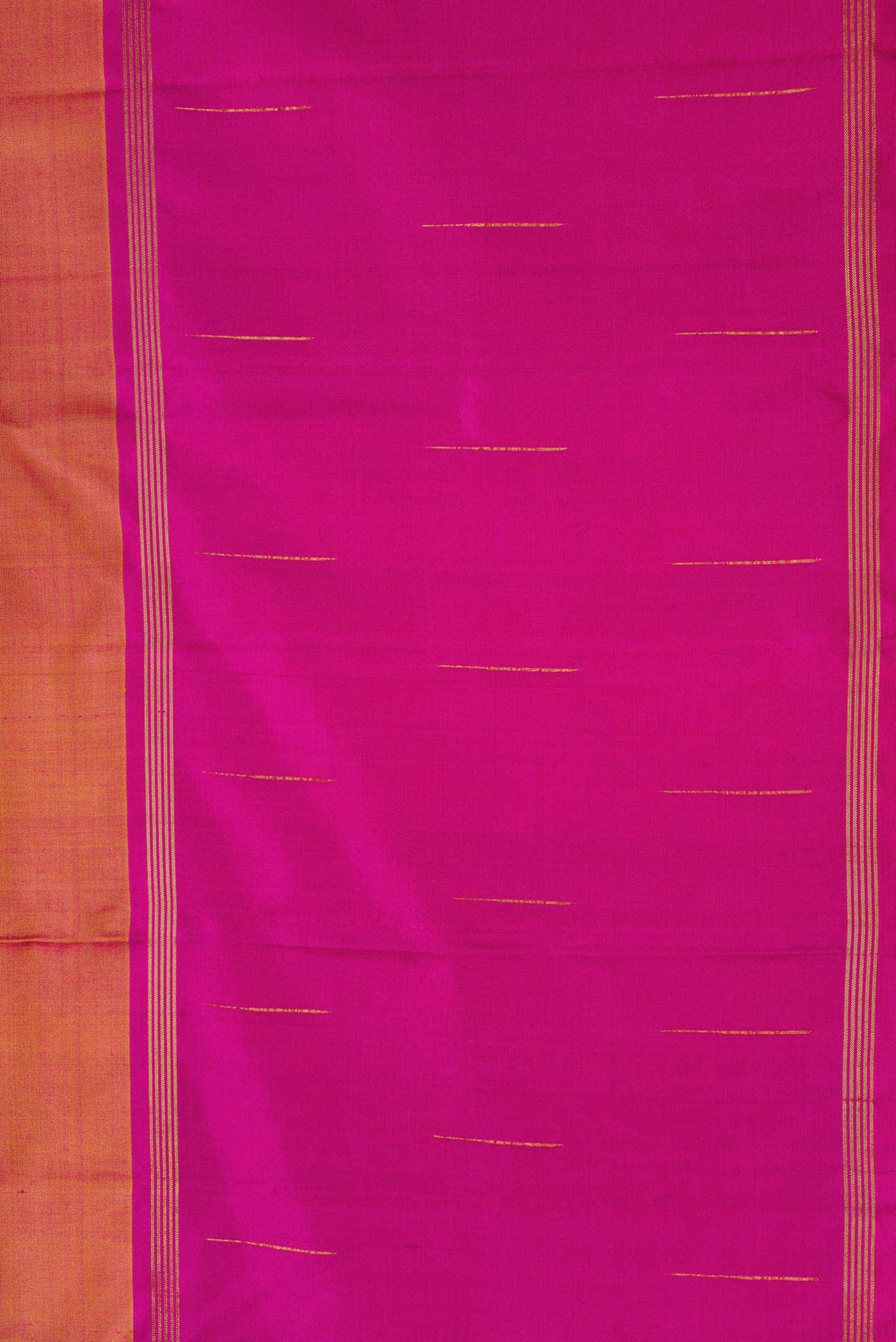 Pure Silk Pure Zari Brick Orange Dual Tone Kanchipuram Saree