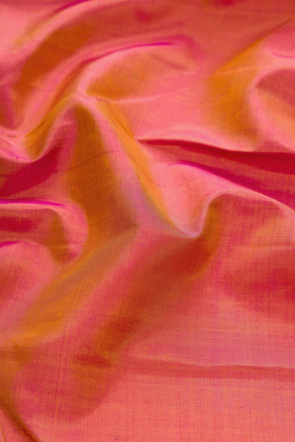 Pure Silk Pure Zari Brick Orange Dual Tone Kanchipuram Saree