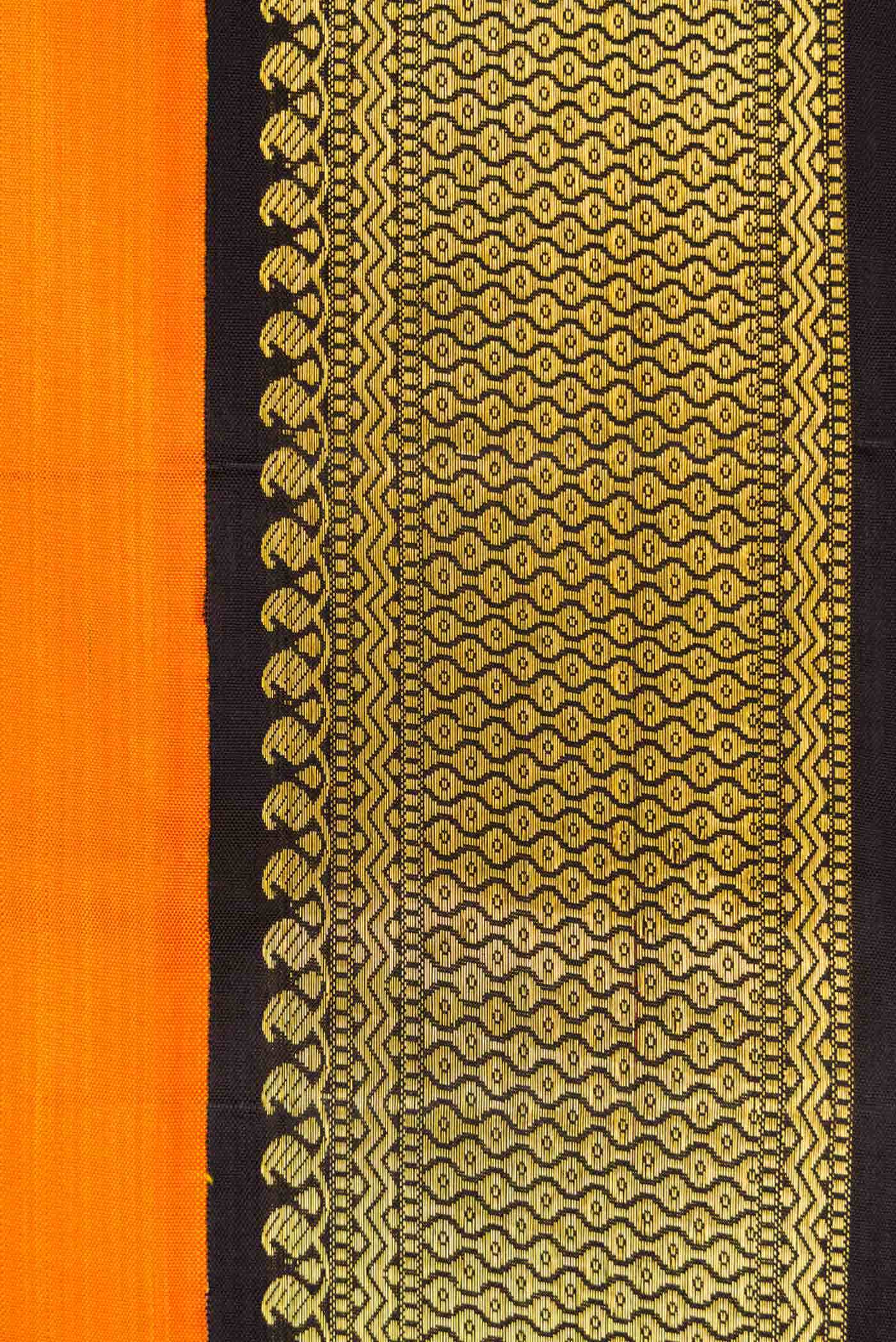 Pure Silk Pure Zari Yellow Dual Tone Kanchipuram Saree