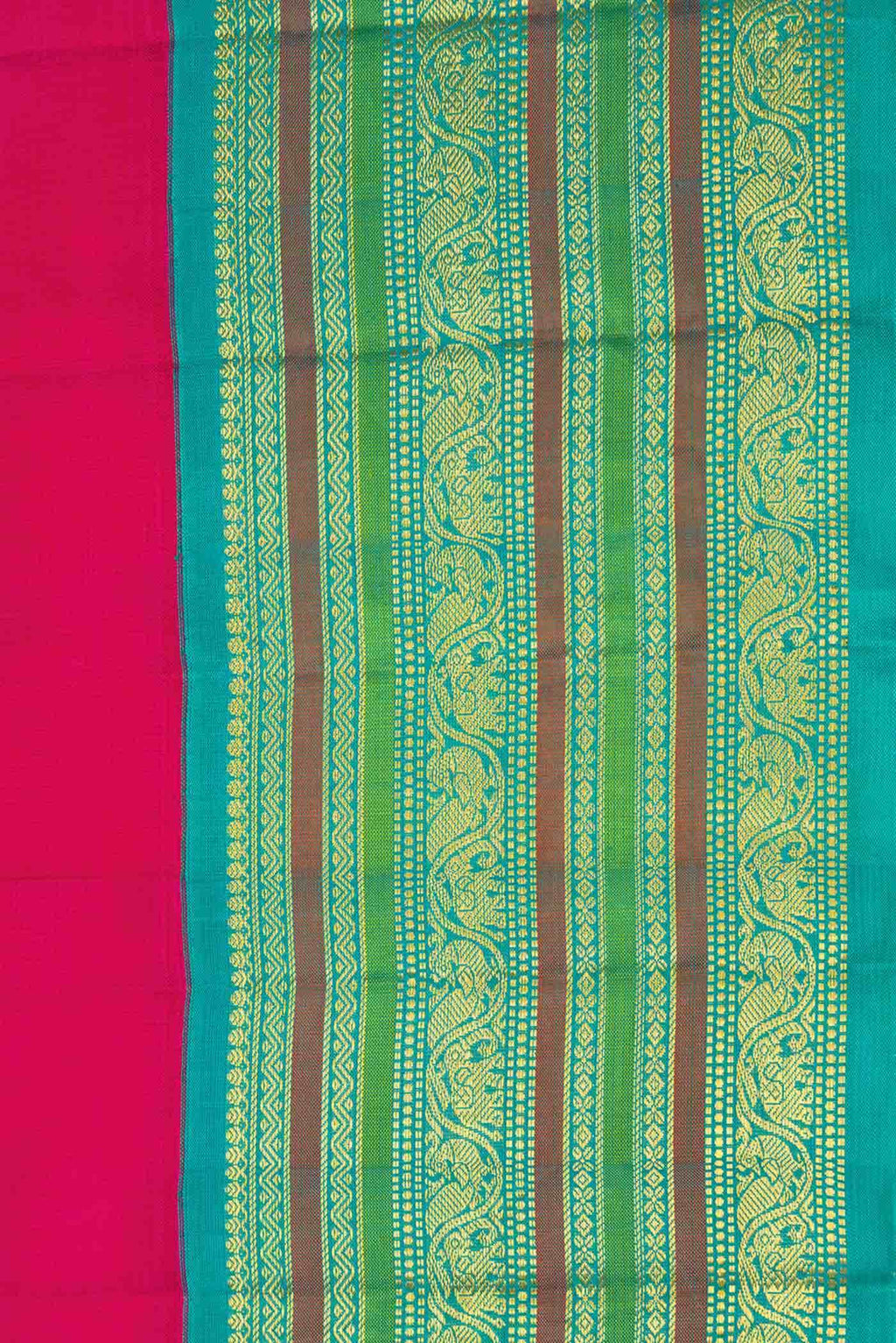 Pure Silk Pure Zari Pink Dual Tone Kanchipuram Saree