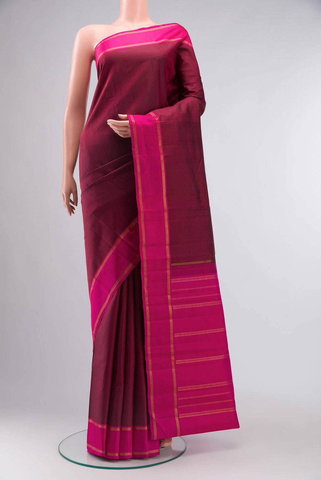 Maroon Kanchipuram Silk Saree
