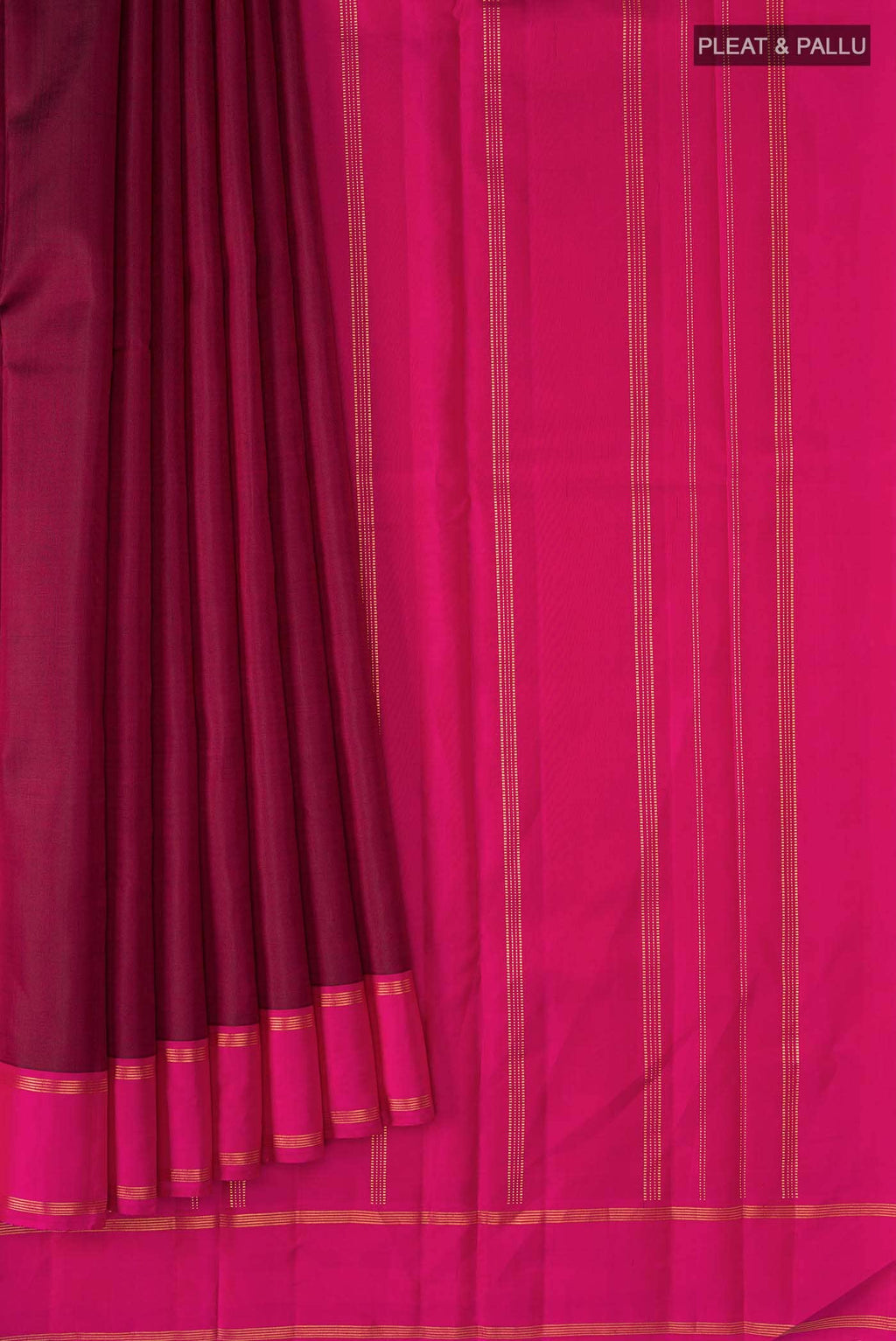 Maroon Kanchipuram Silk Saree