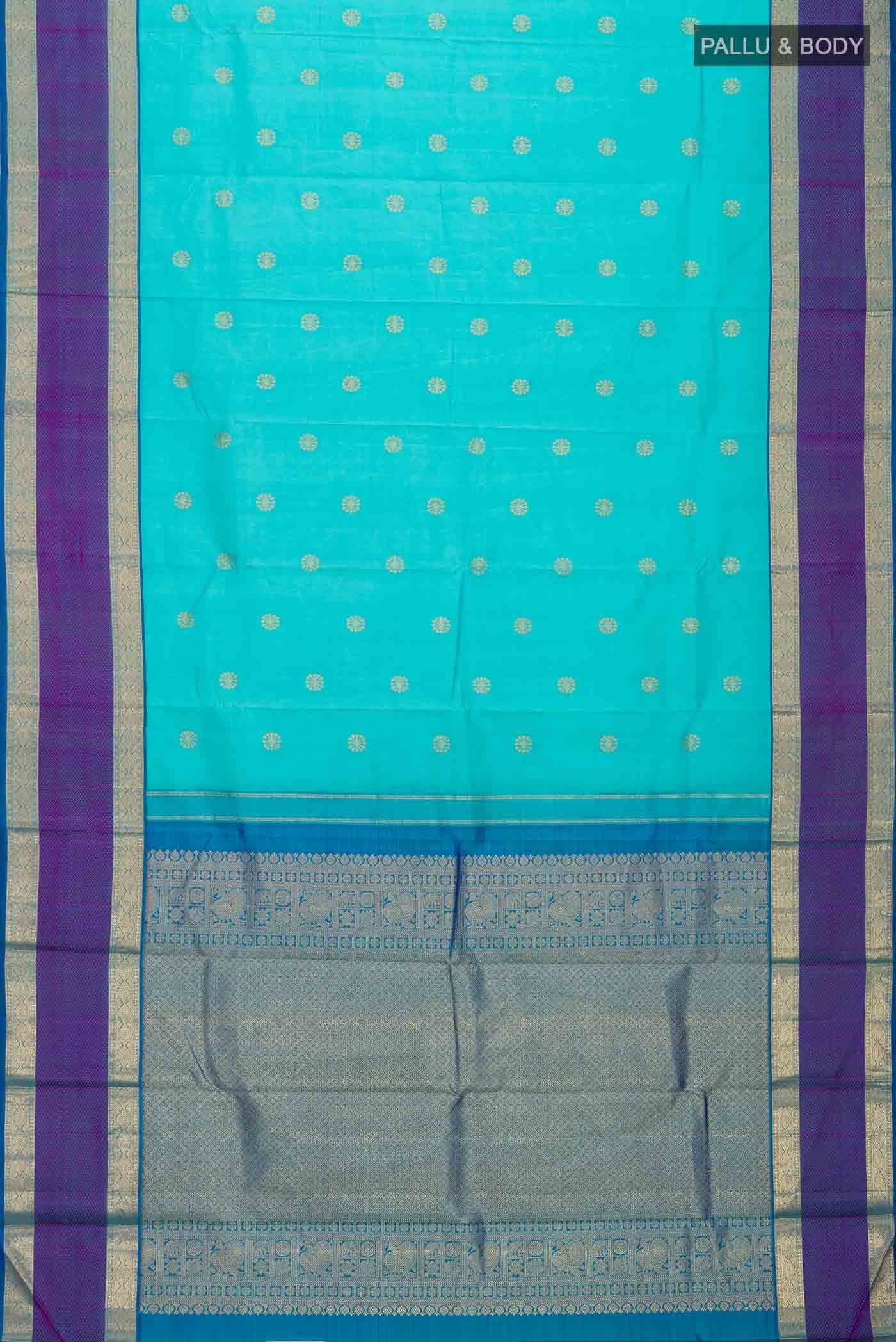 Blue Kanchipuram Silk Saree