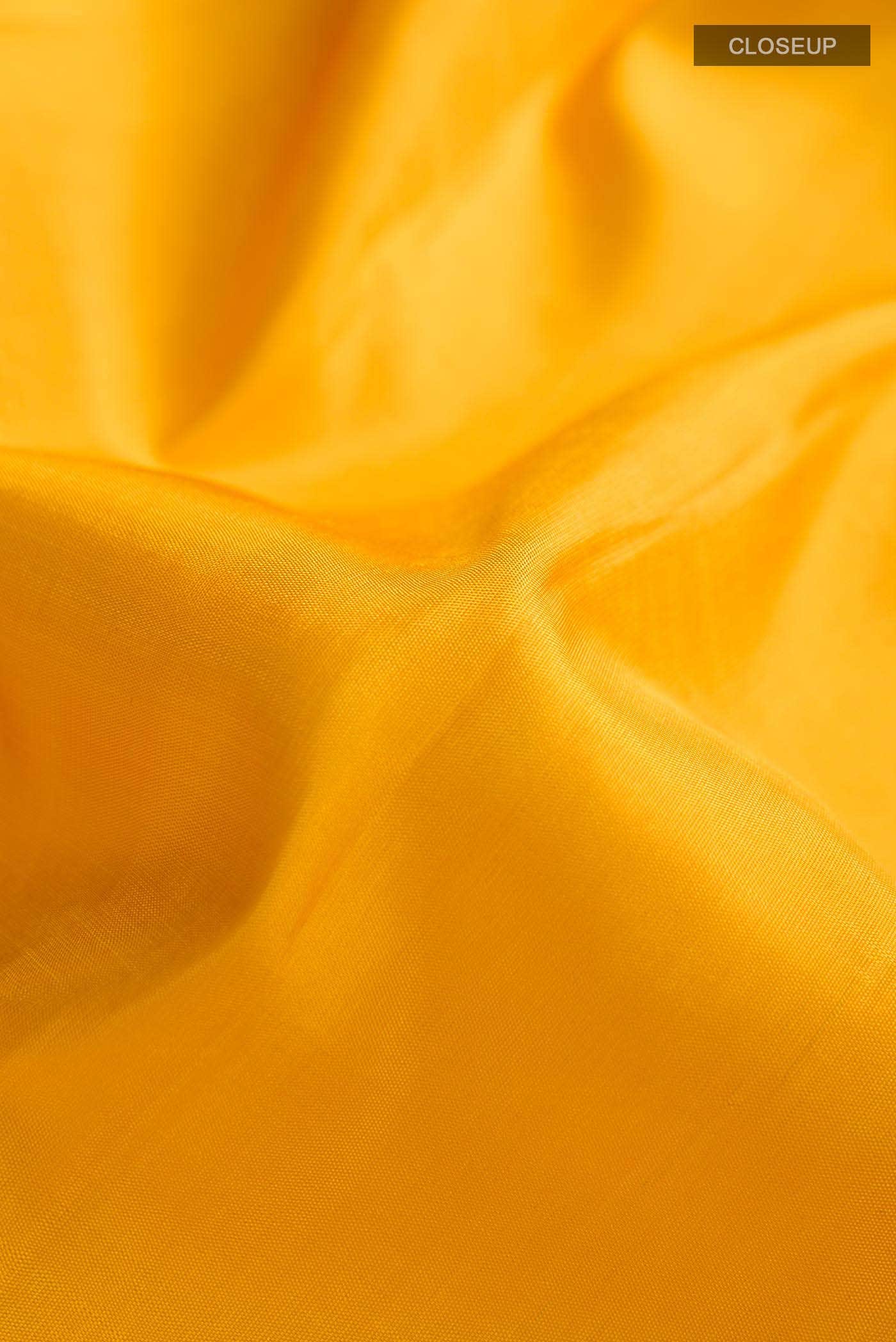 Yellow Kanchipuram Silk Saree