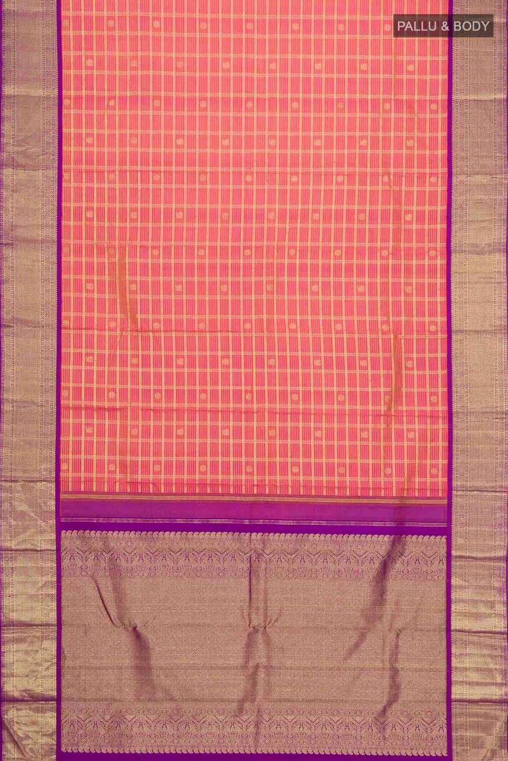 Orange Kanchipuram Silk Saree