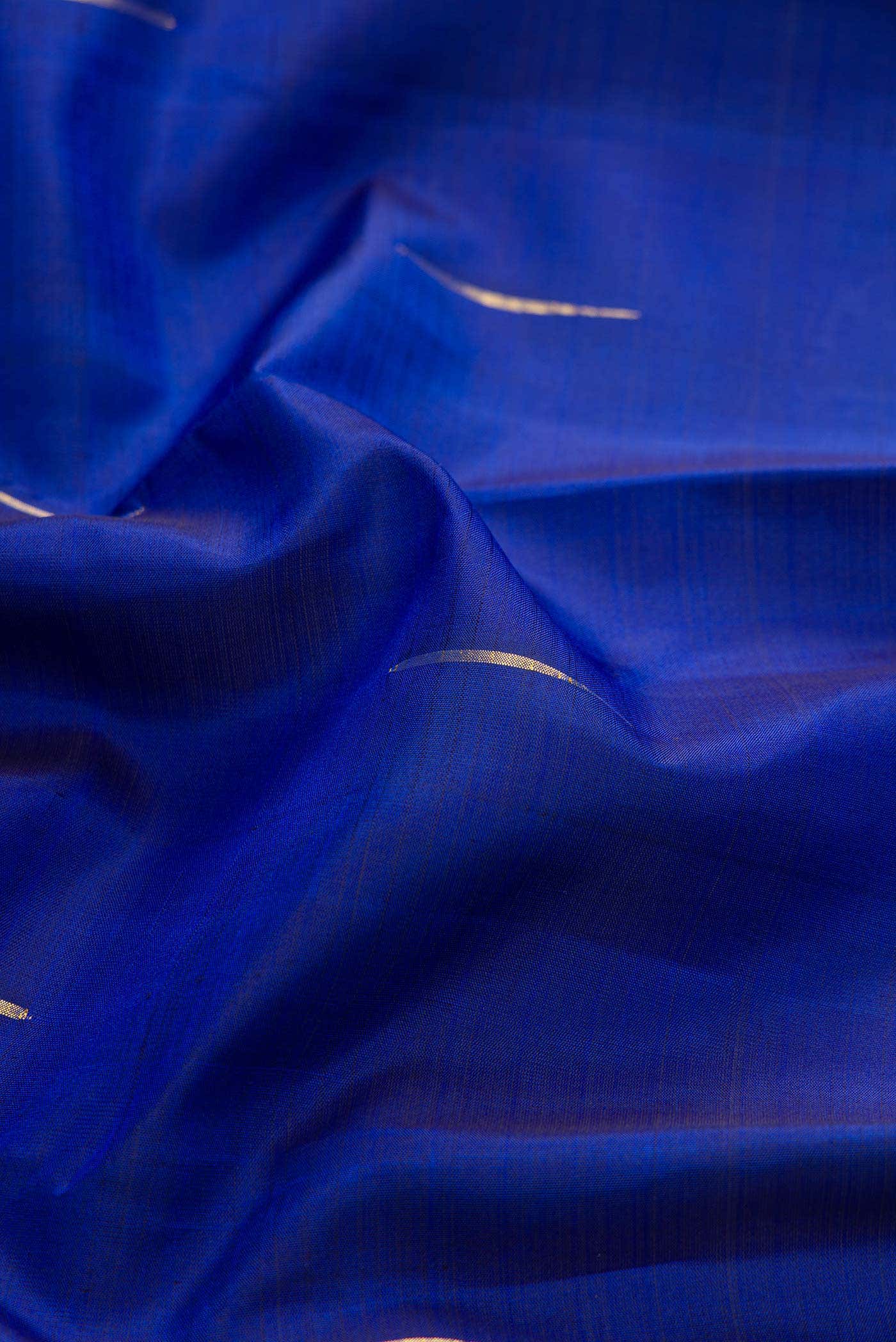 Pure Silk Pure Zari Navy Blue Dual Tone Kanchipuram Saree