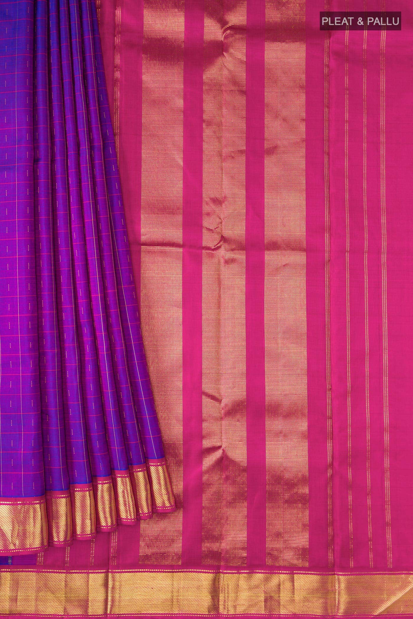 Purple Kanchipuram Silk Saree