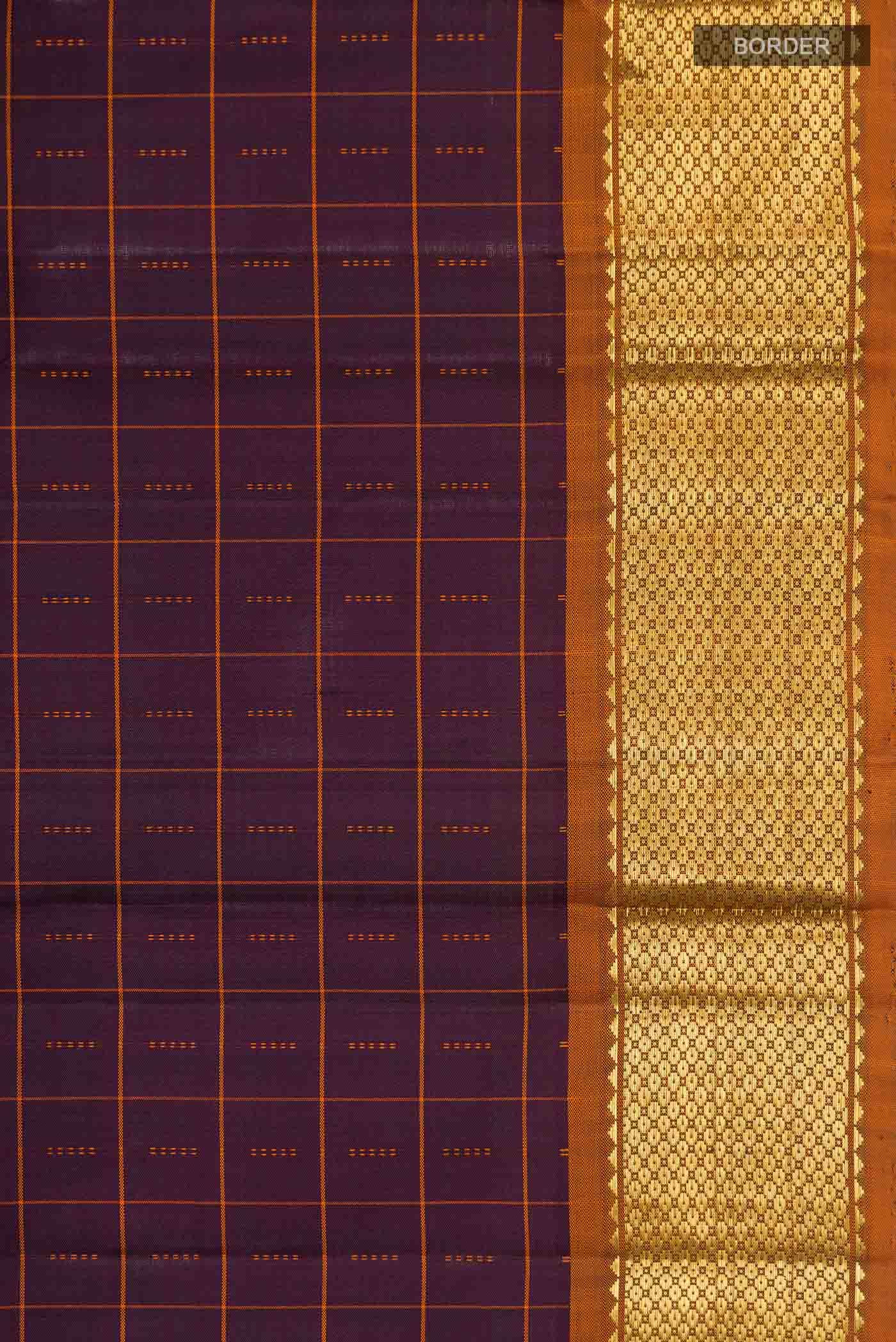 Brown Kanchipuram Silk Saree