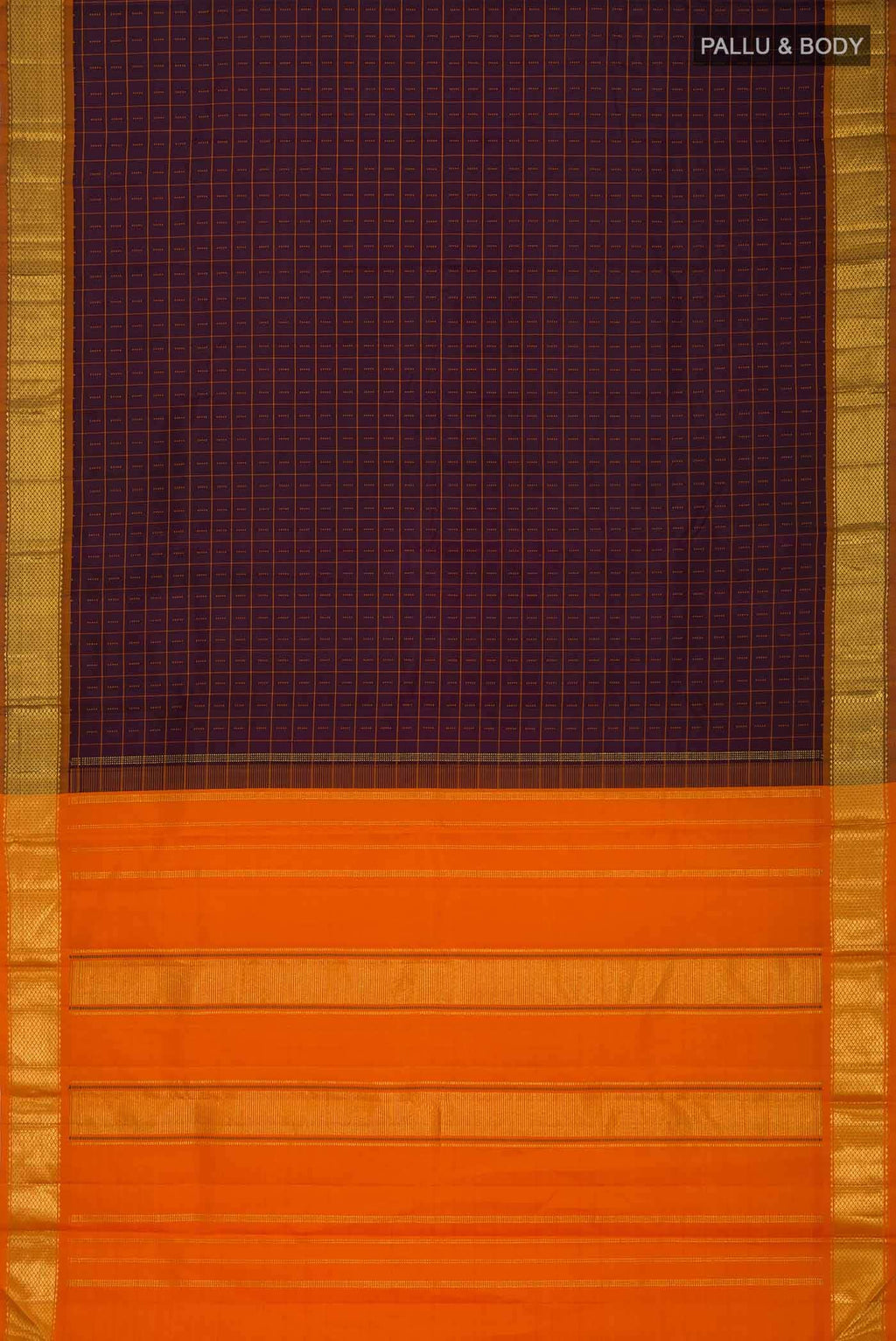 Brown Kanchipuram Silk Saree