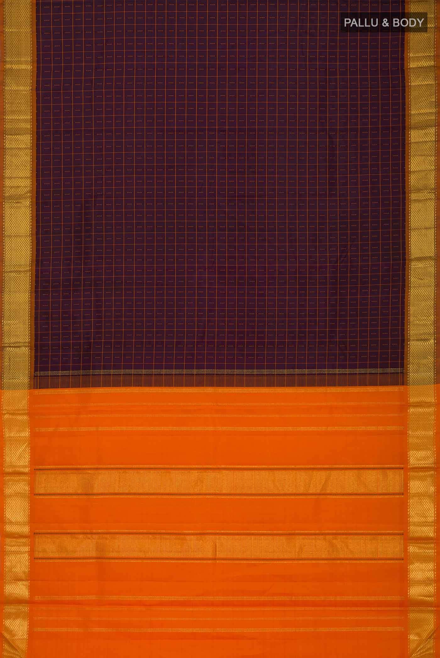 Brown Kanchipuram Silk Saree