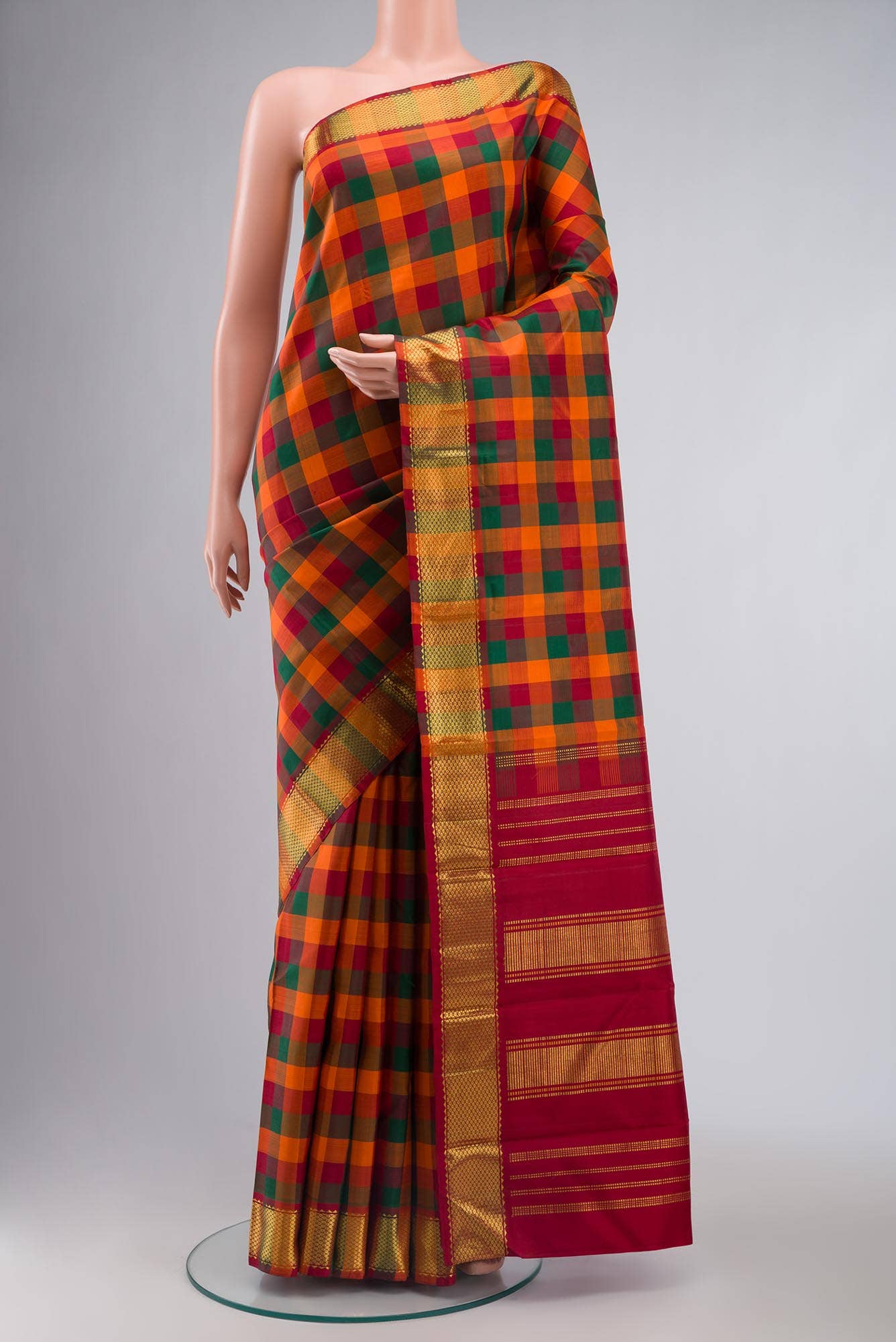 Multi Kanchipuram Silk Saree