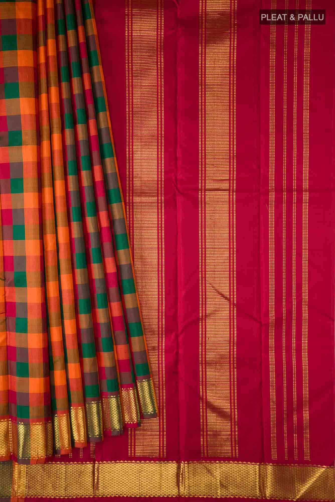 Multi Kanchipuram Silk Saree