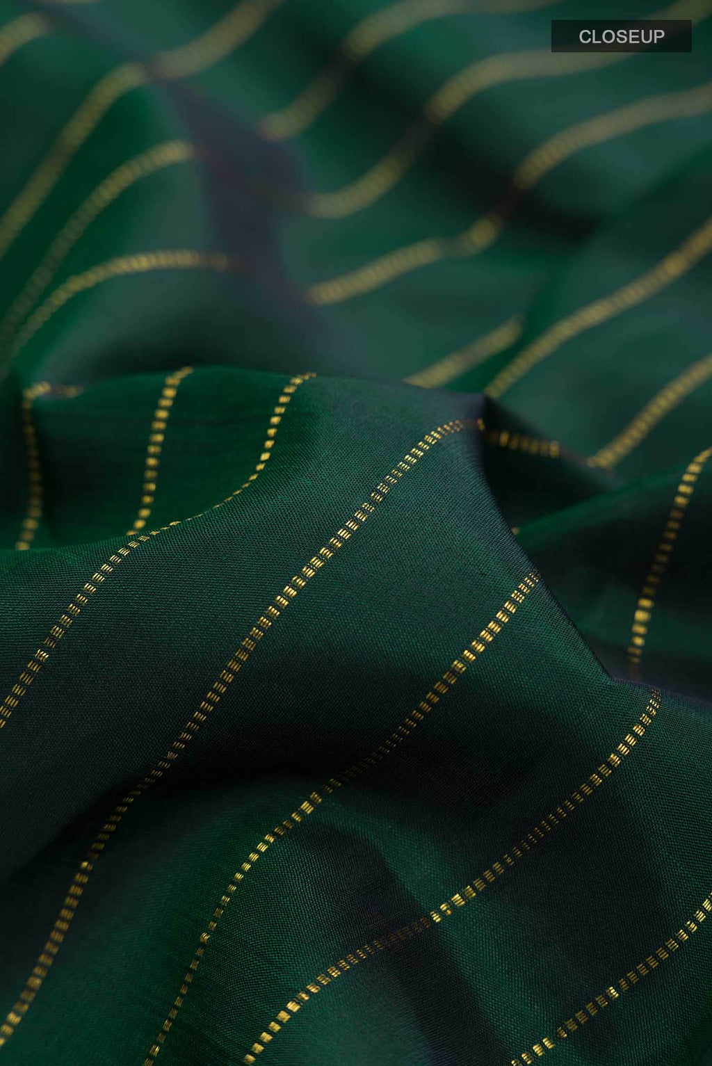 Bottle Green Kanchipuram Silk Saree