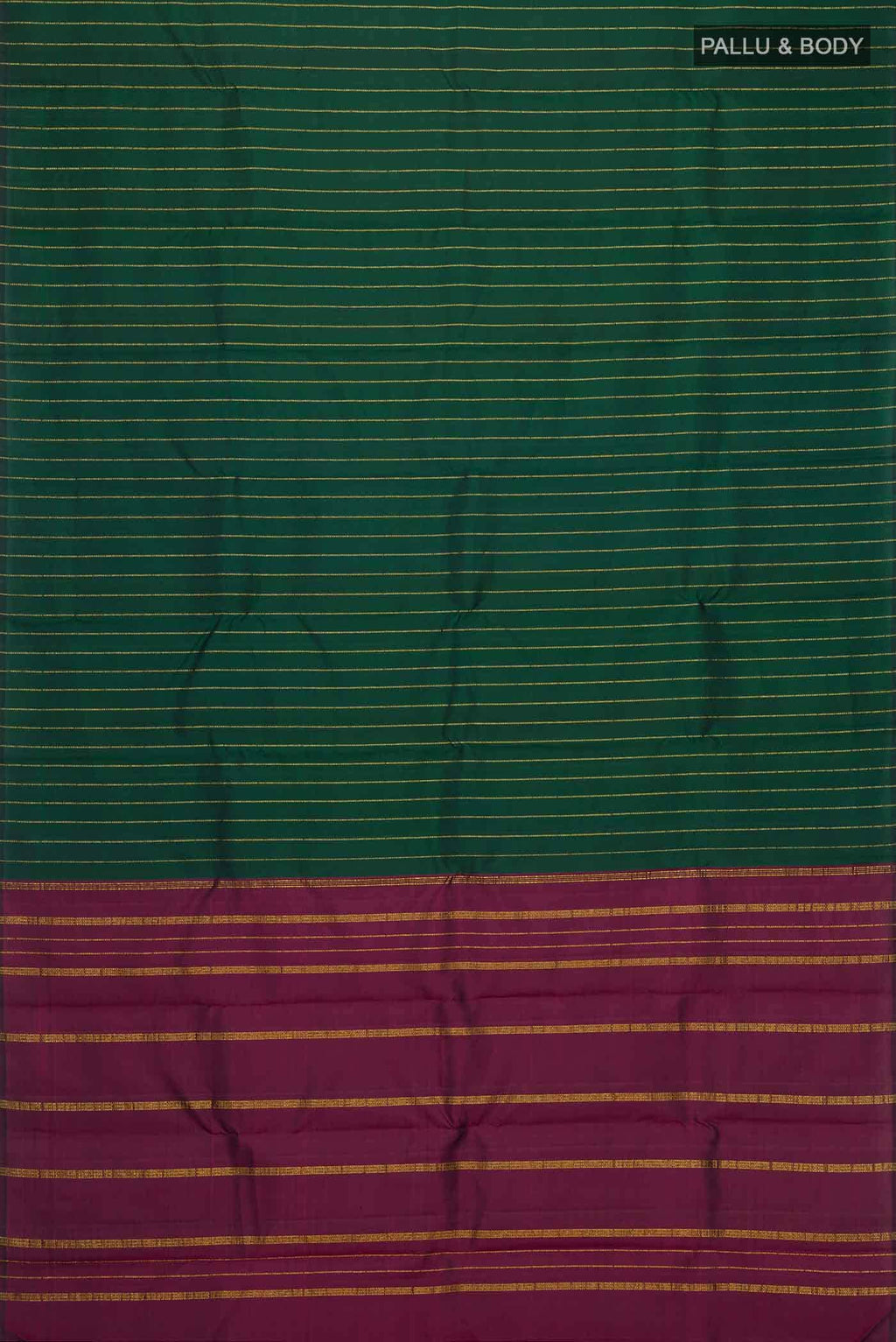 Bottle Green Kanchipuram Silk Saree