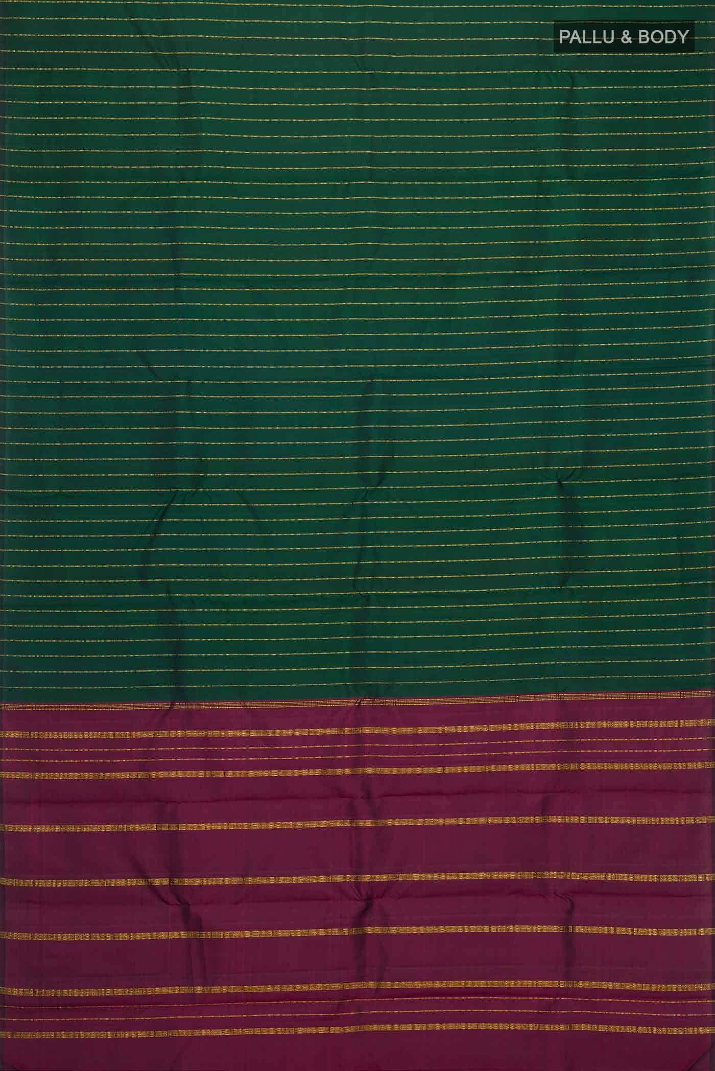 Bottle Green Kanchipuram Silk Saree