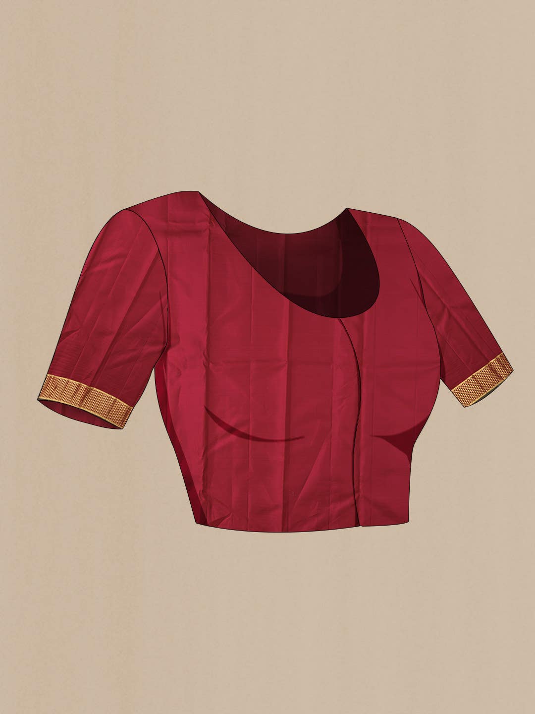 Maroon Kanchipuram Silk Saree