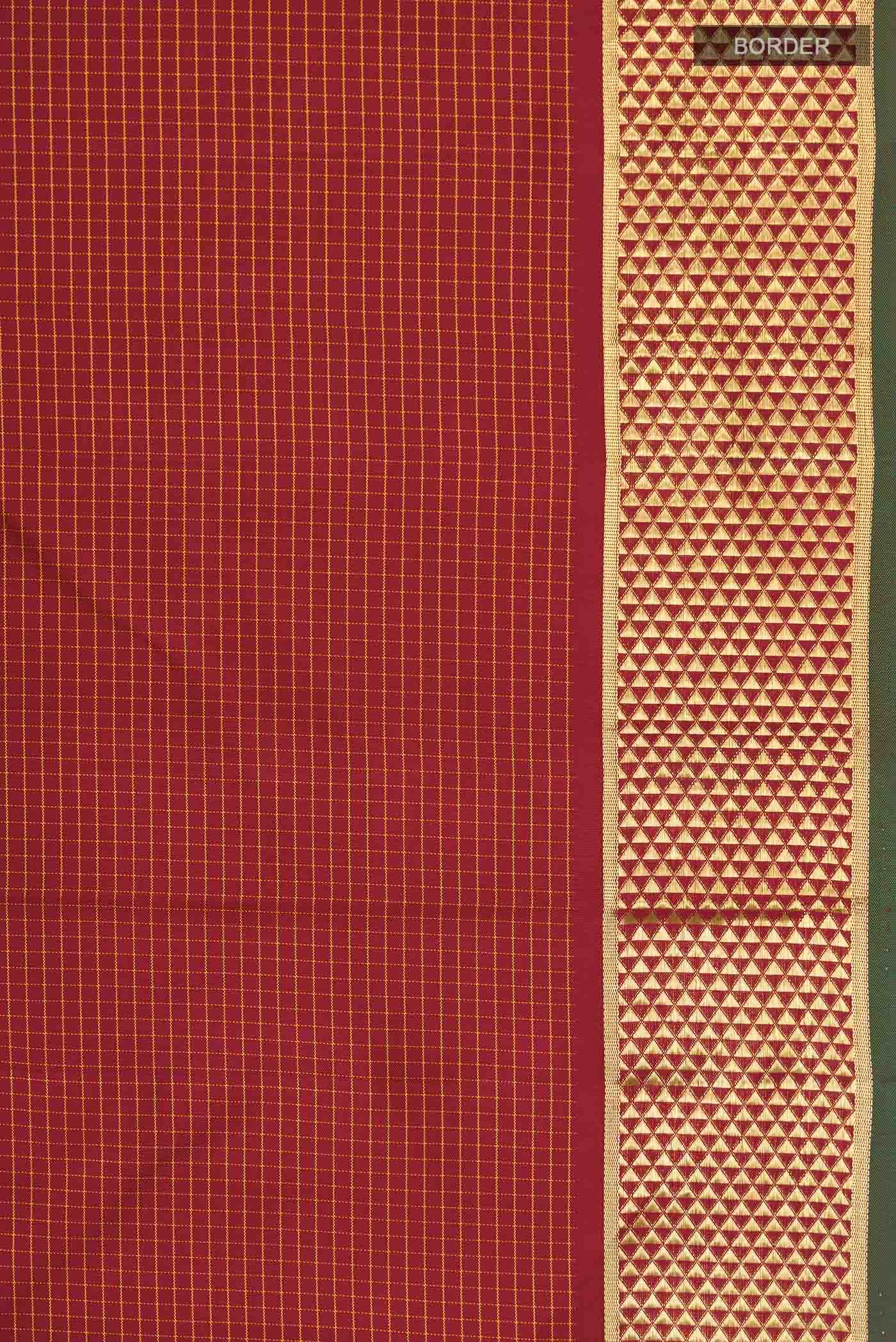 Maroon Kanchipuram Silk Saree